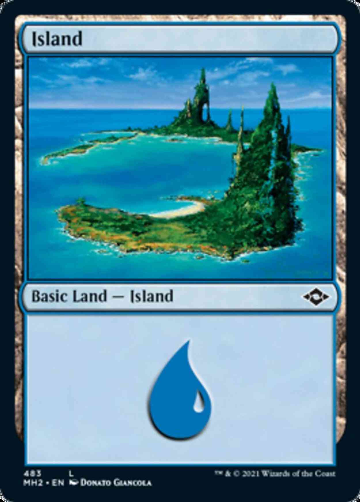 Island (483) magic card front