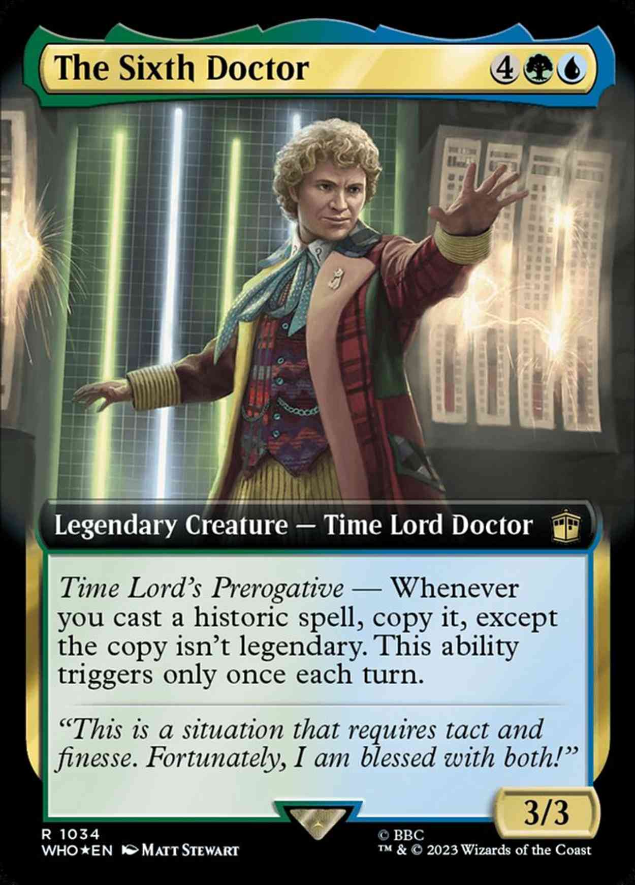 The Sixth Doctor (Extended Art) (Surge Foil) magic card front