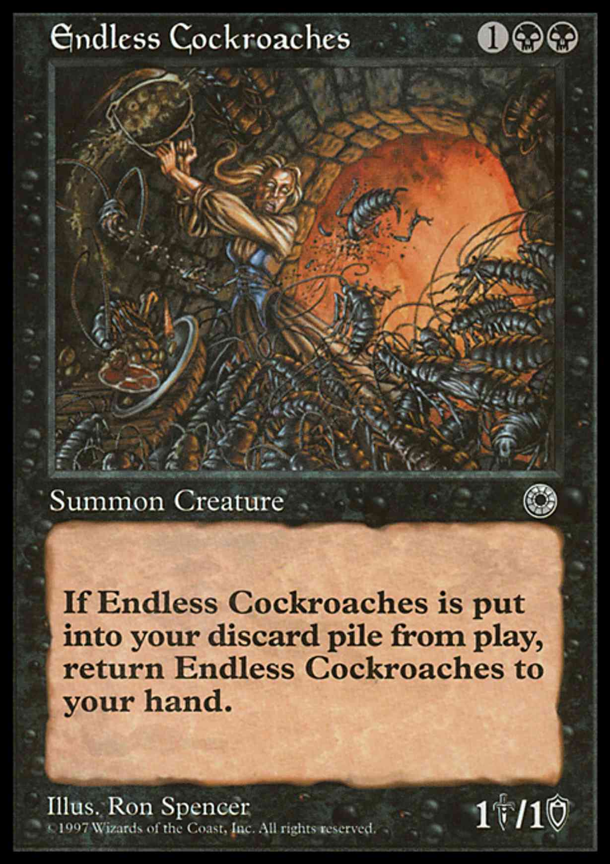 Endless Cockroaches magic card front