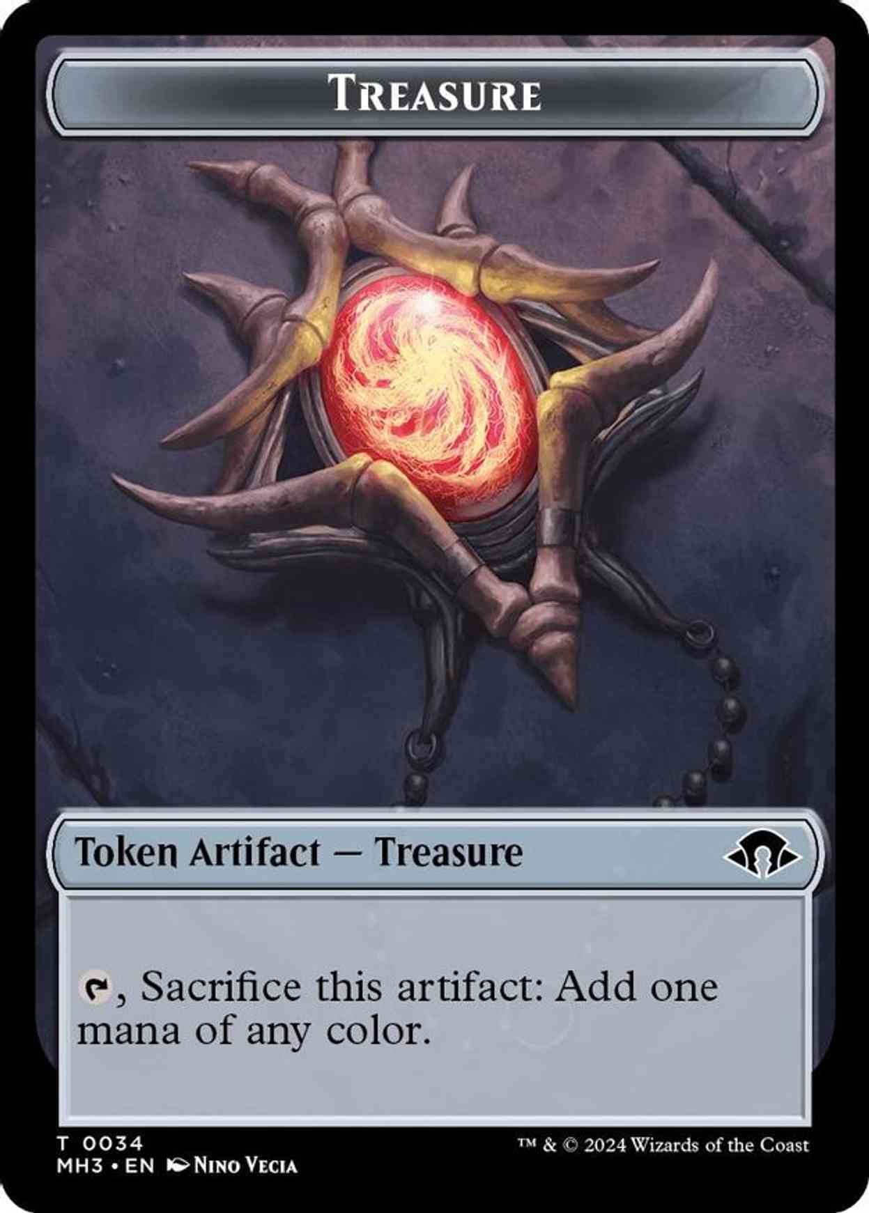 Treasure // Energy Reserve Double-Sided Token magic card front