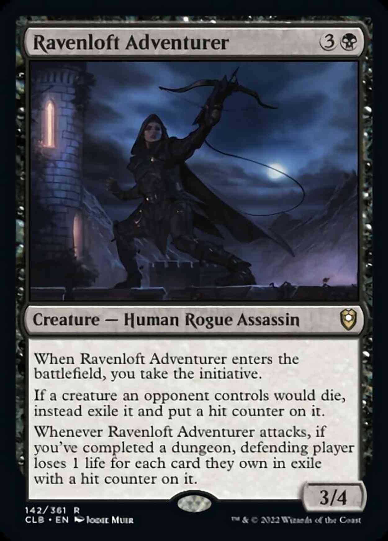 Ravenloft Adventurer magic card front