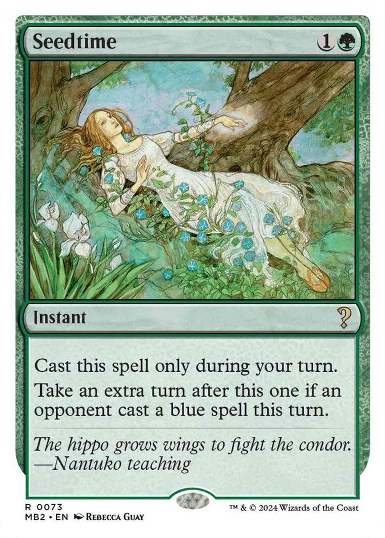 Seedtime (White Border) magic card front