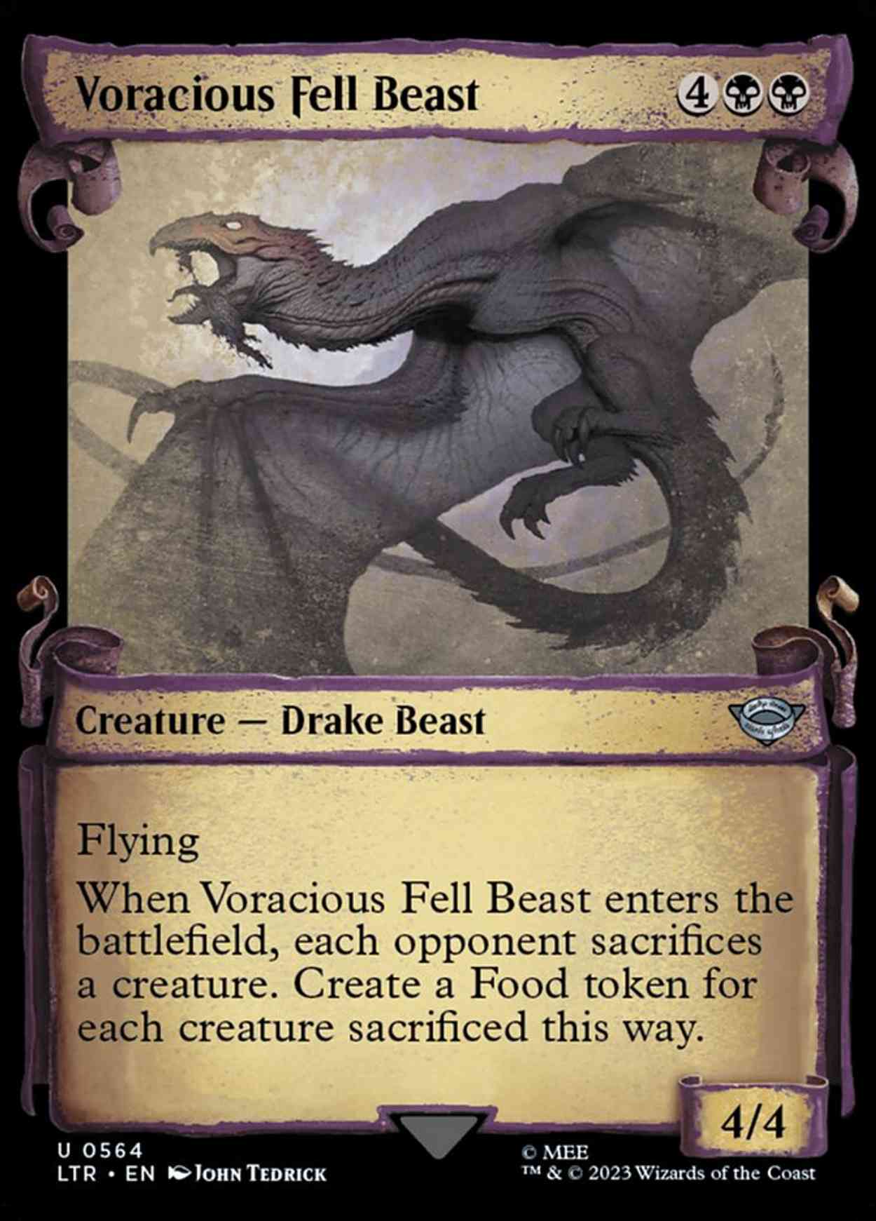 Voracious Fell Beast (Showcase Scrolls) magic card front