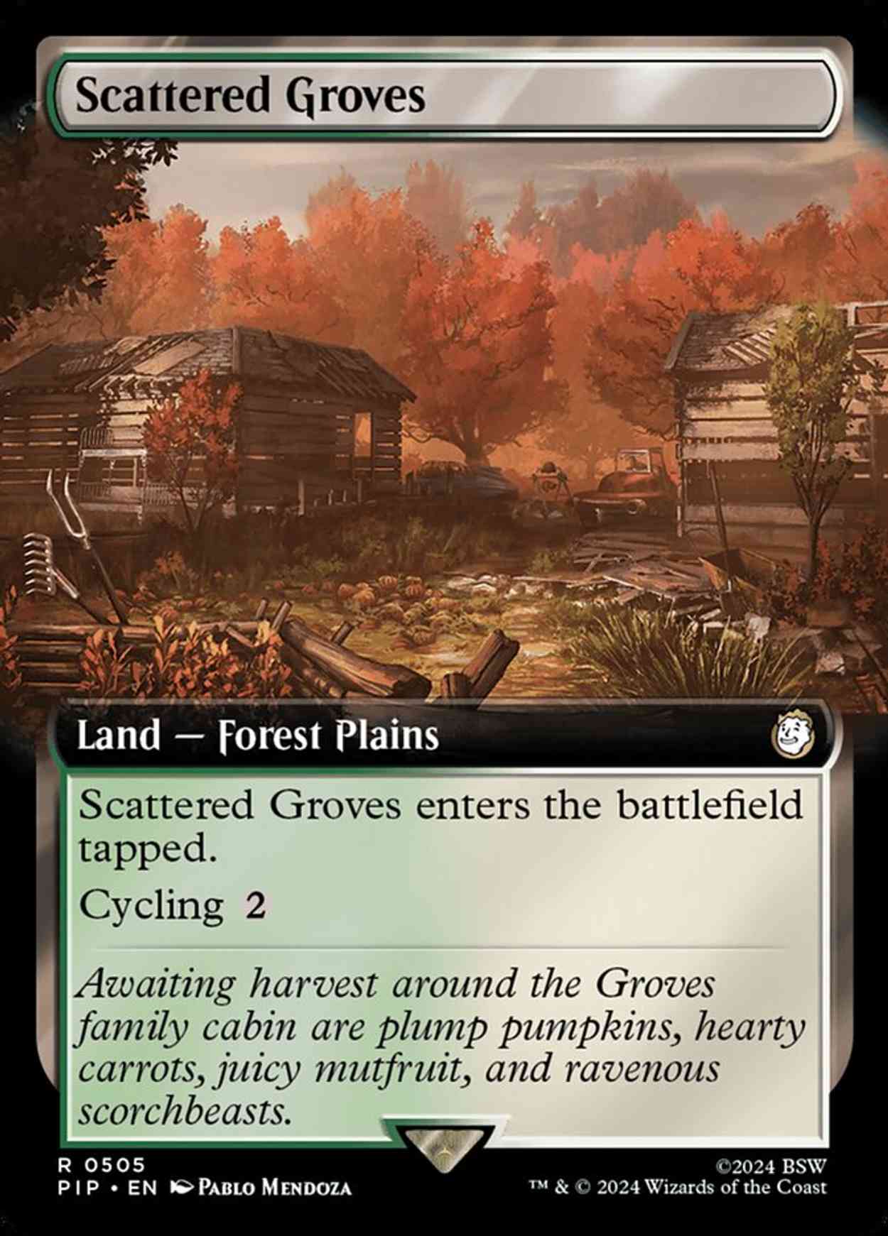 Scattered Groves (Extended Art) magic card front