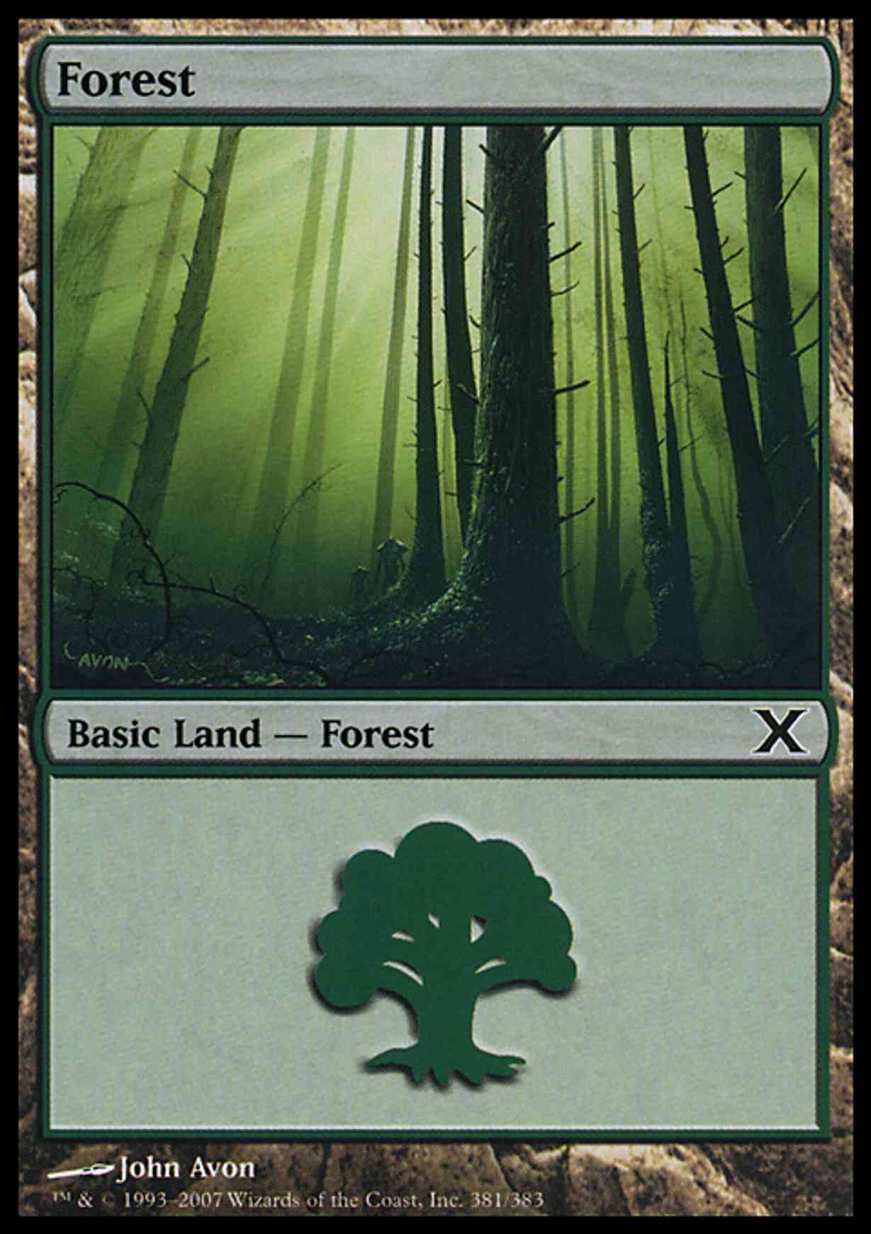Forest (381) magic card front