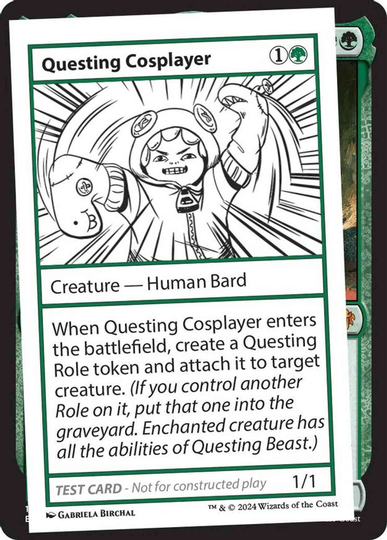 Questing Cosplayer magic card front