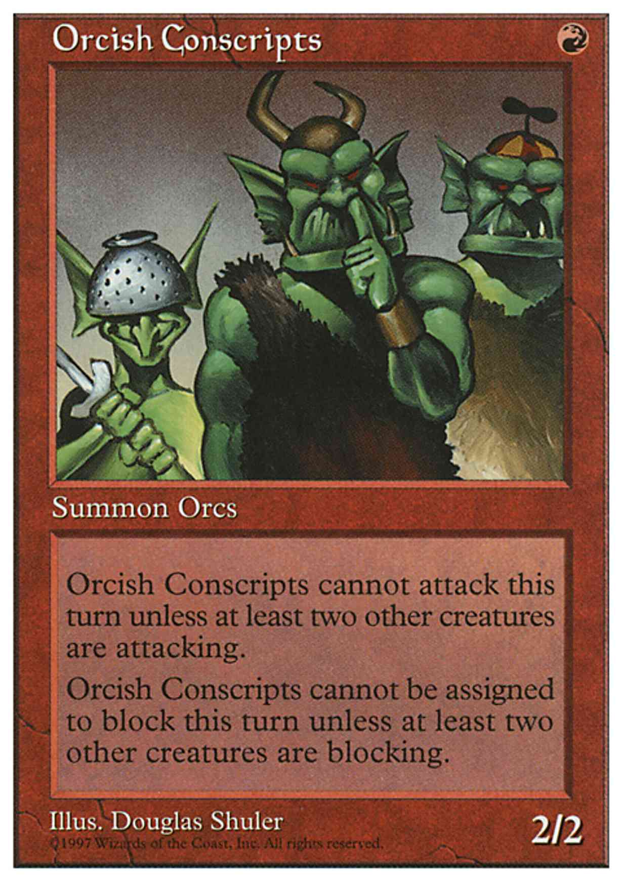 Orcish Conscripts magic card front