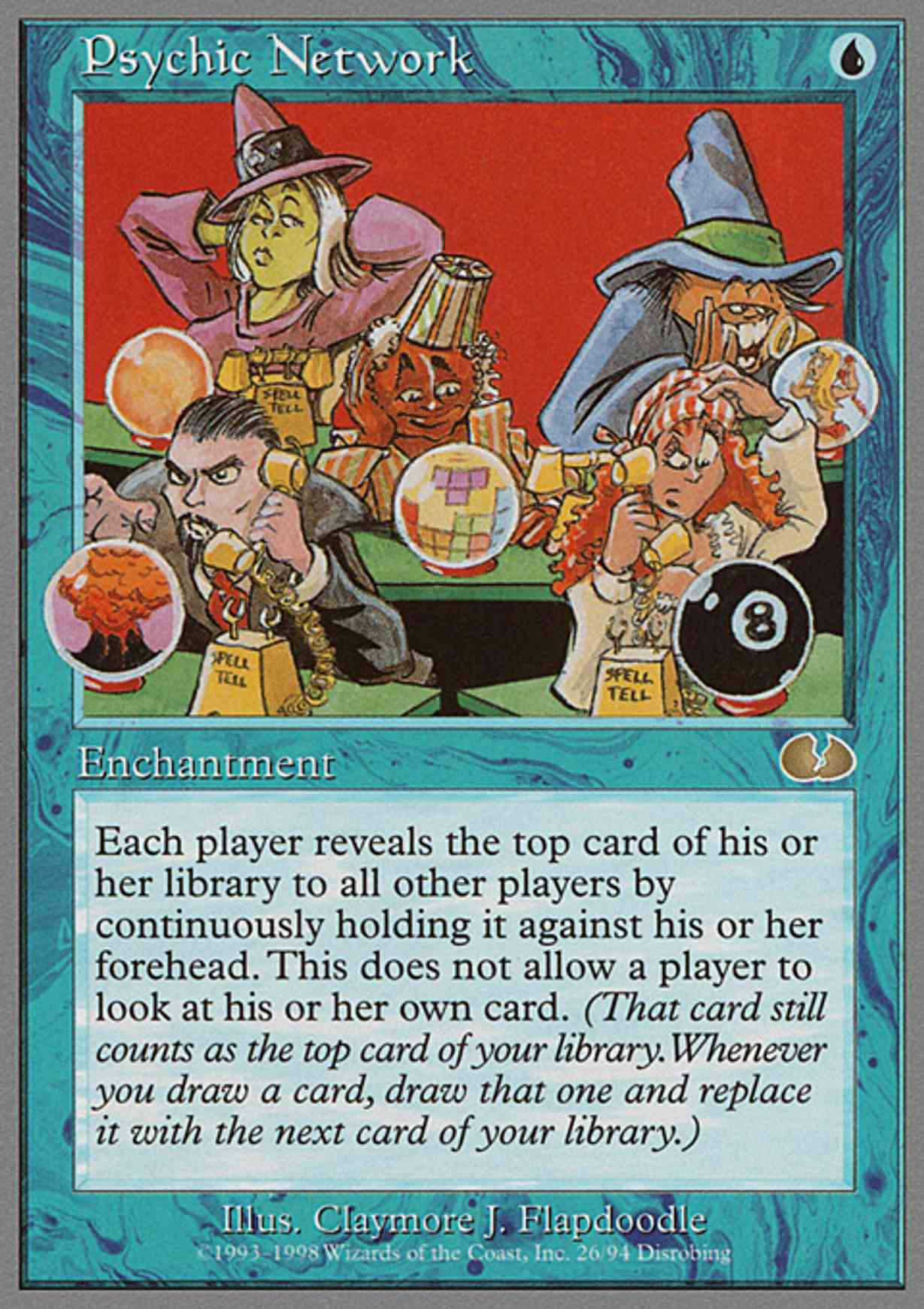 Psychic Network magic card front
