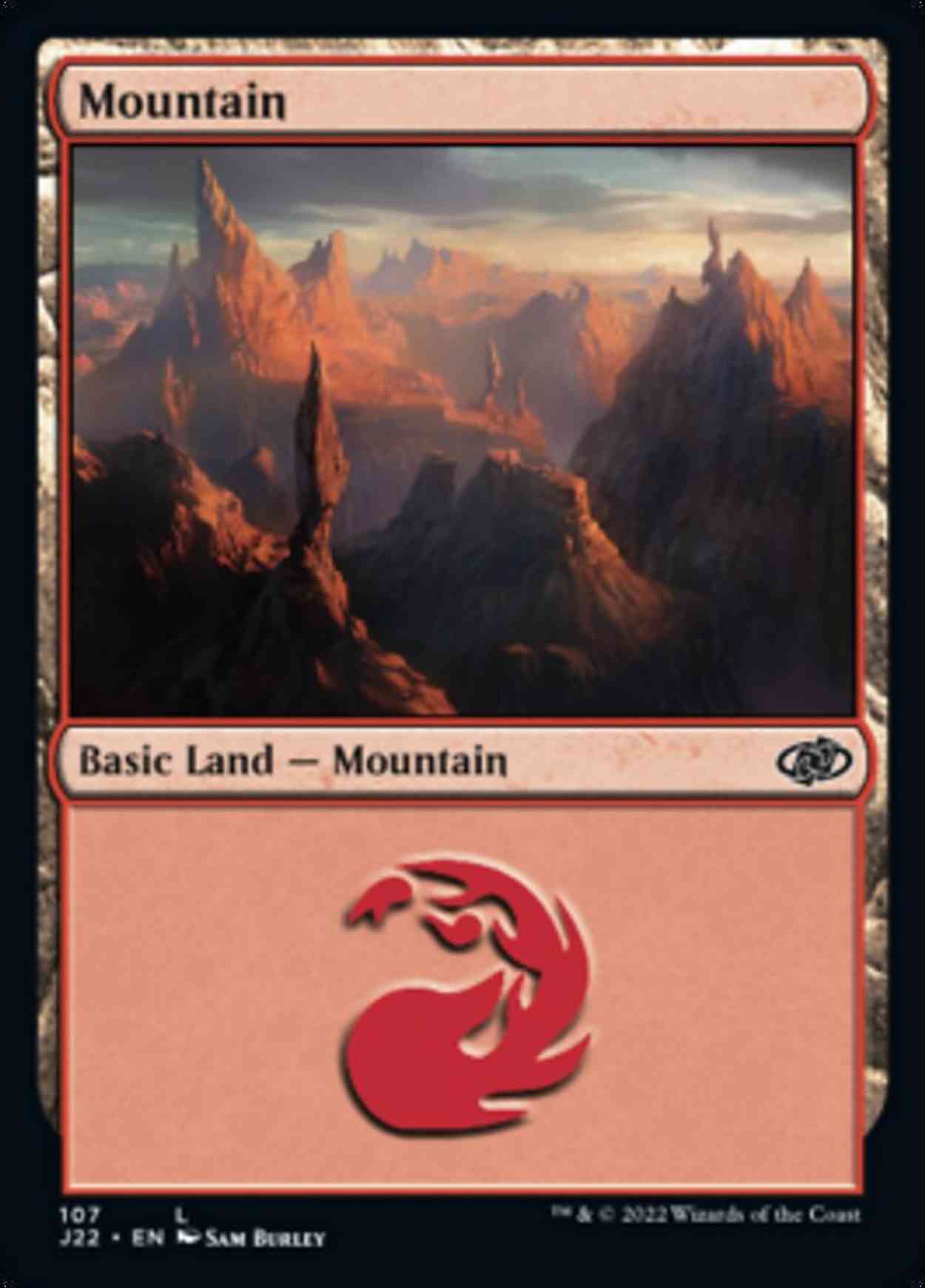 Mountain (107) magic card front