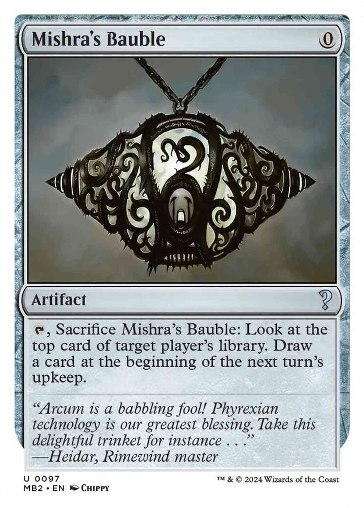 Mishra's Bauble (White Border) magic card front