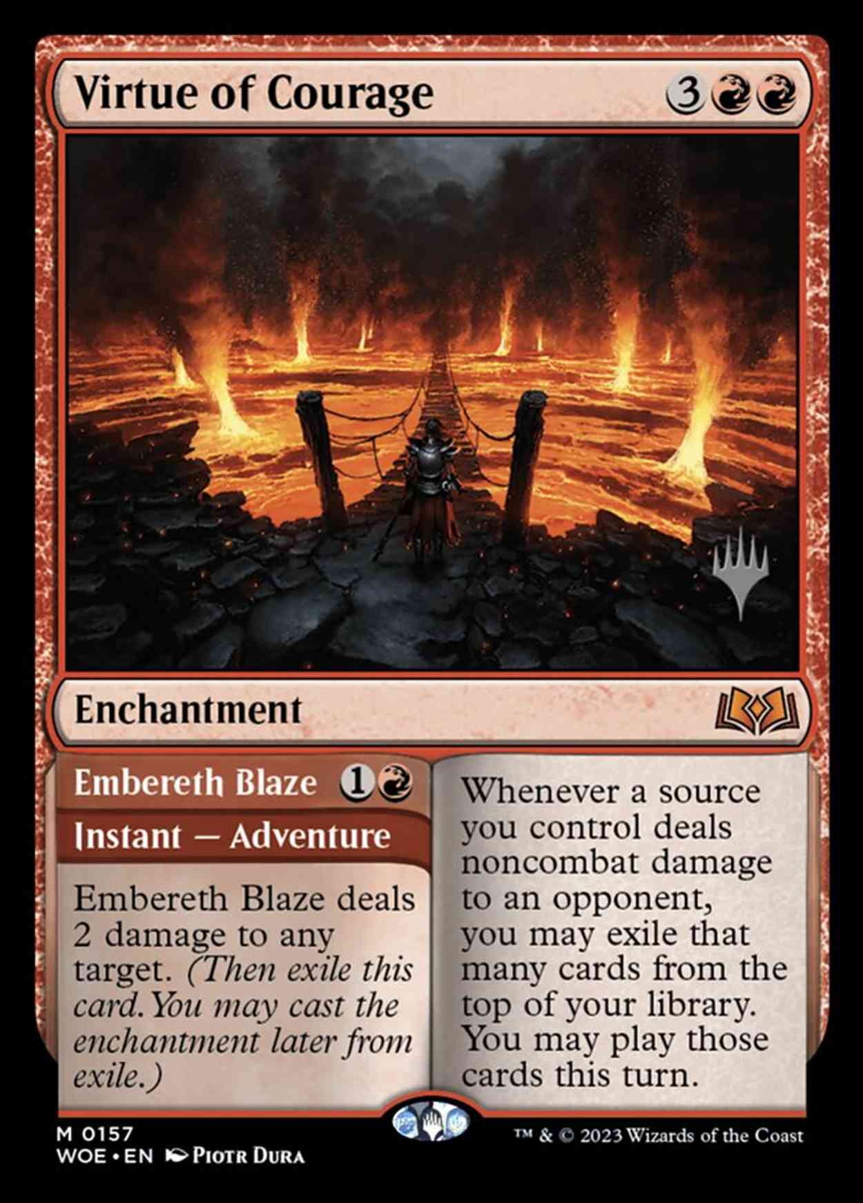 Virtue of Courage magic card front