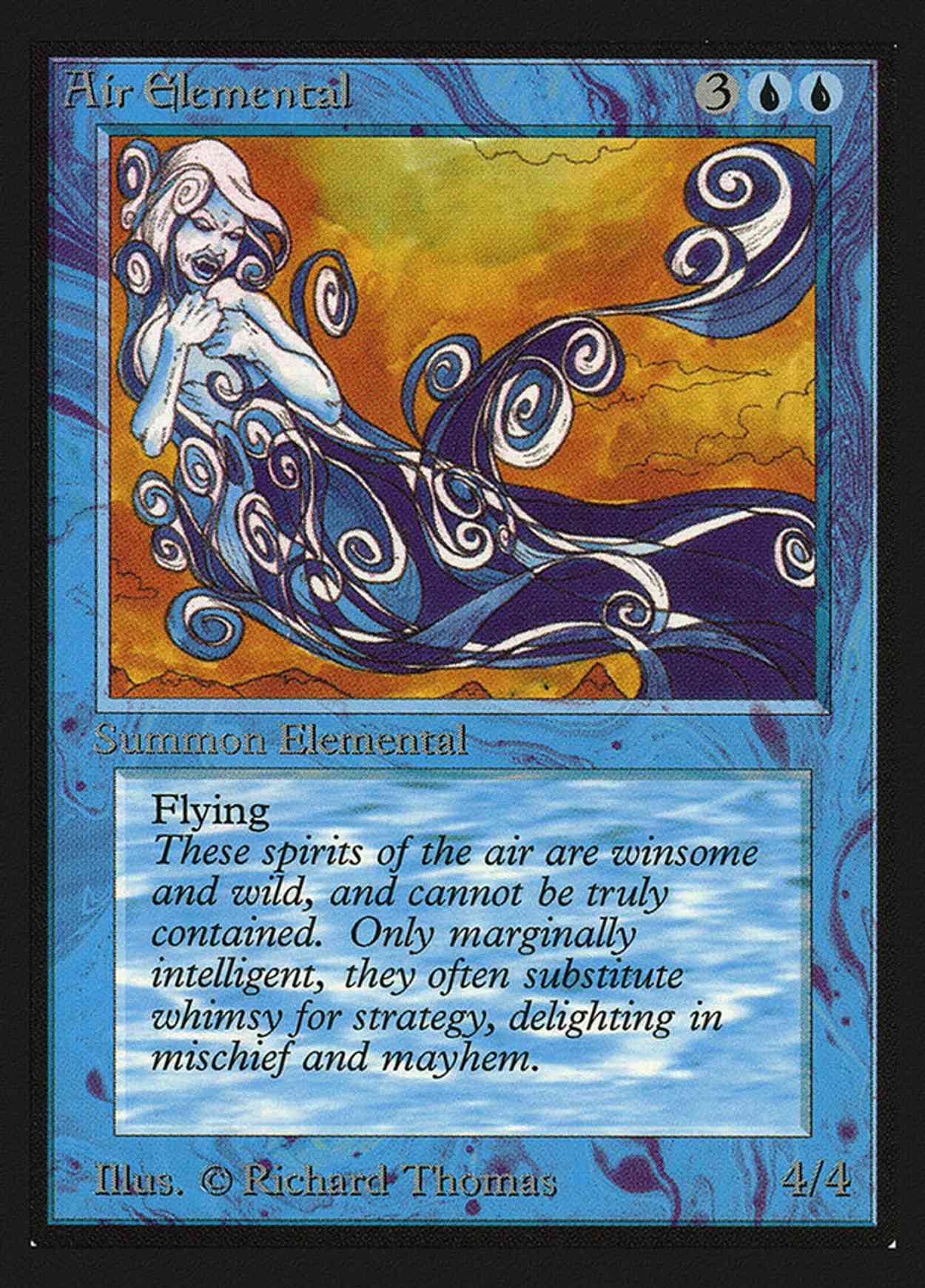 Air Elemental (IE) magic card front