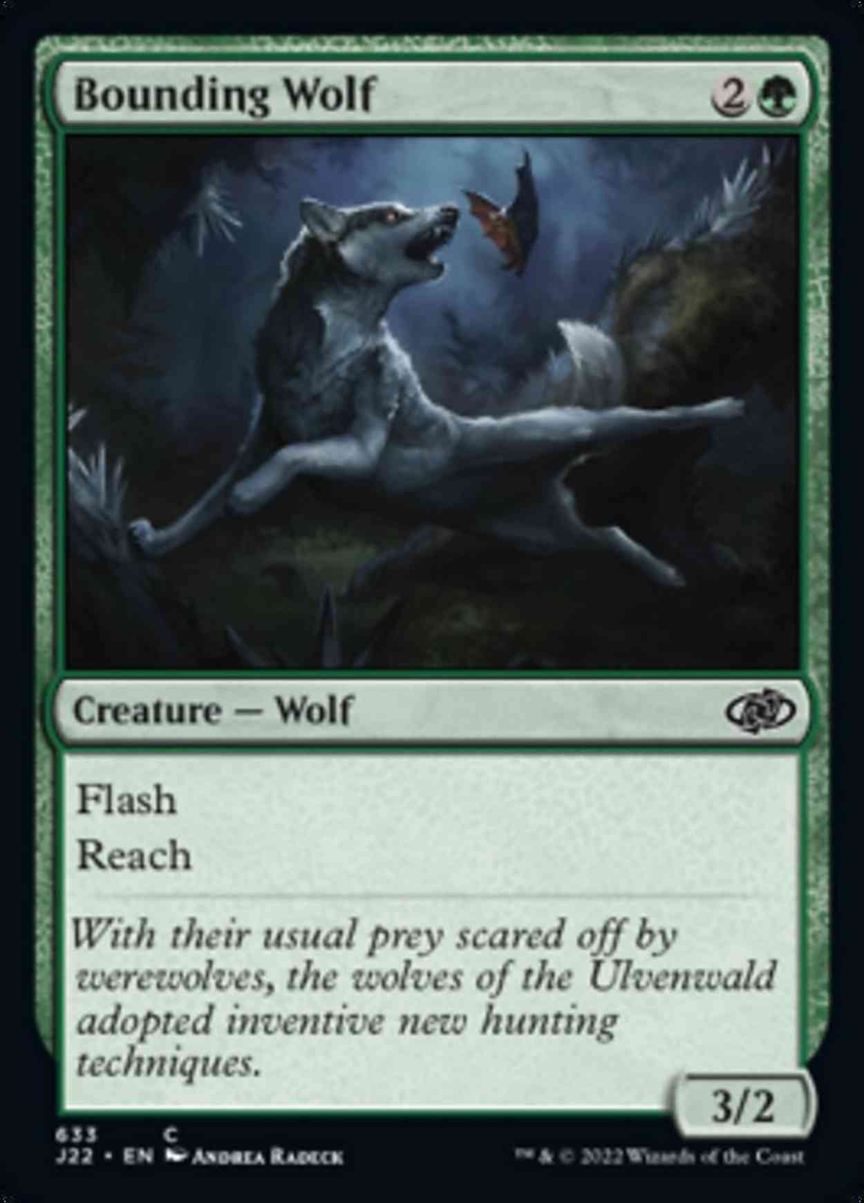 Bounding Wolf magic card front