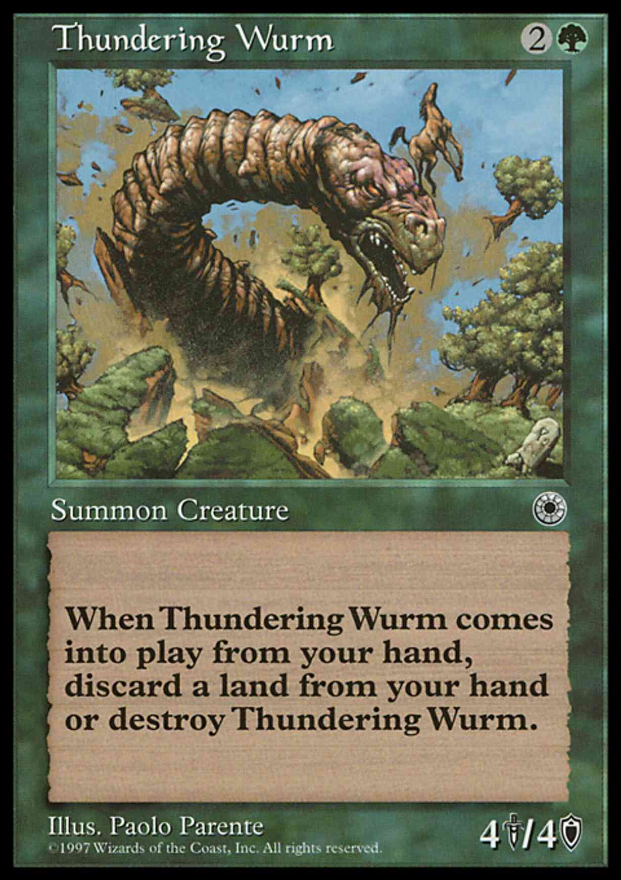 Thundering Wurm magic card front