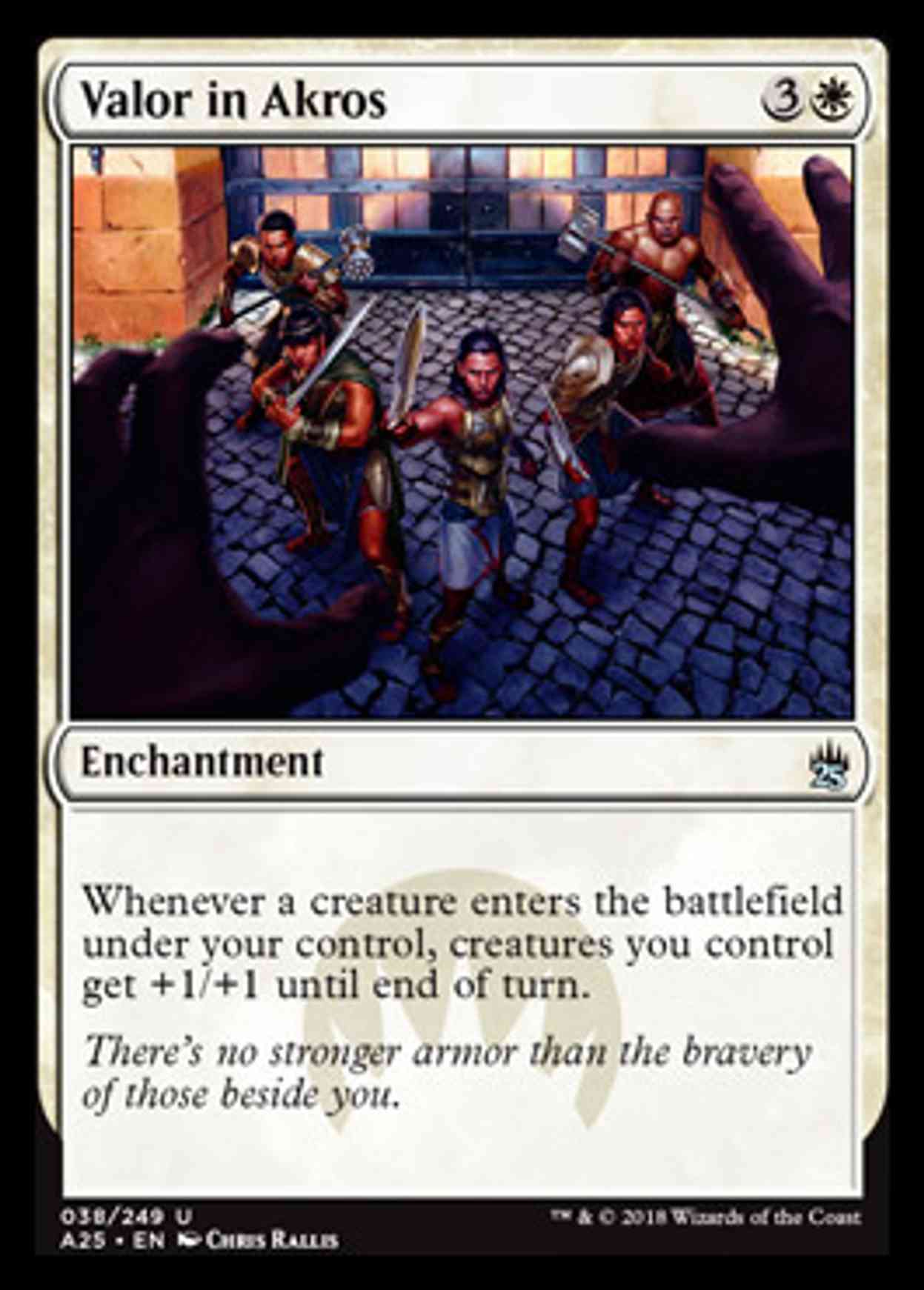 Valor in Akros magic card front