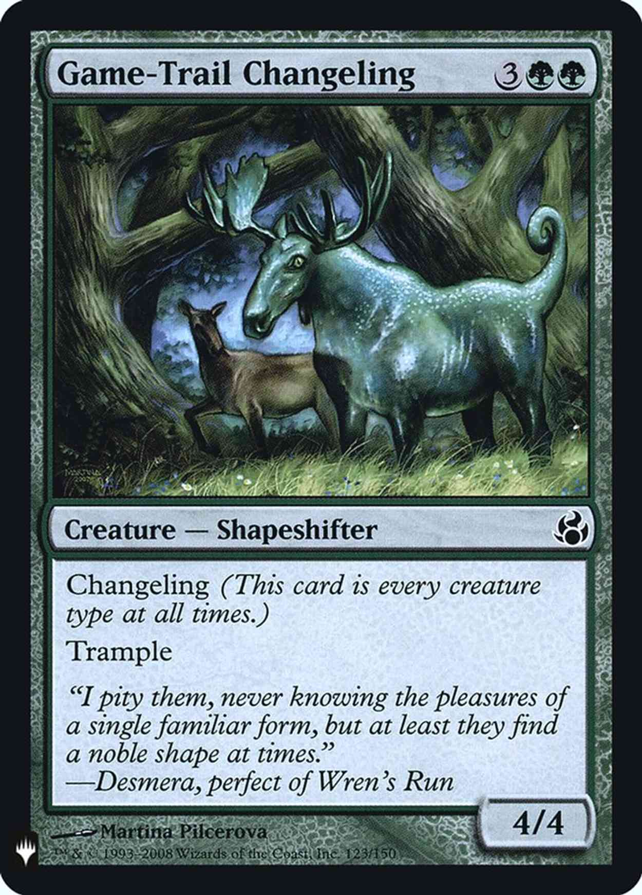 Game-Trail Changeling magic card front