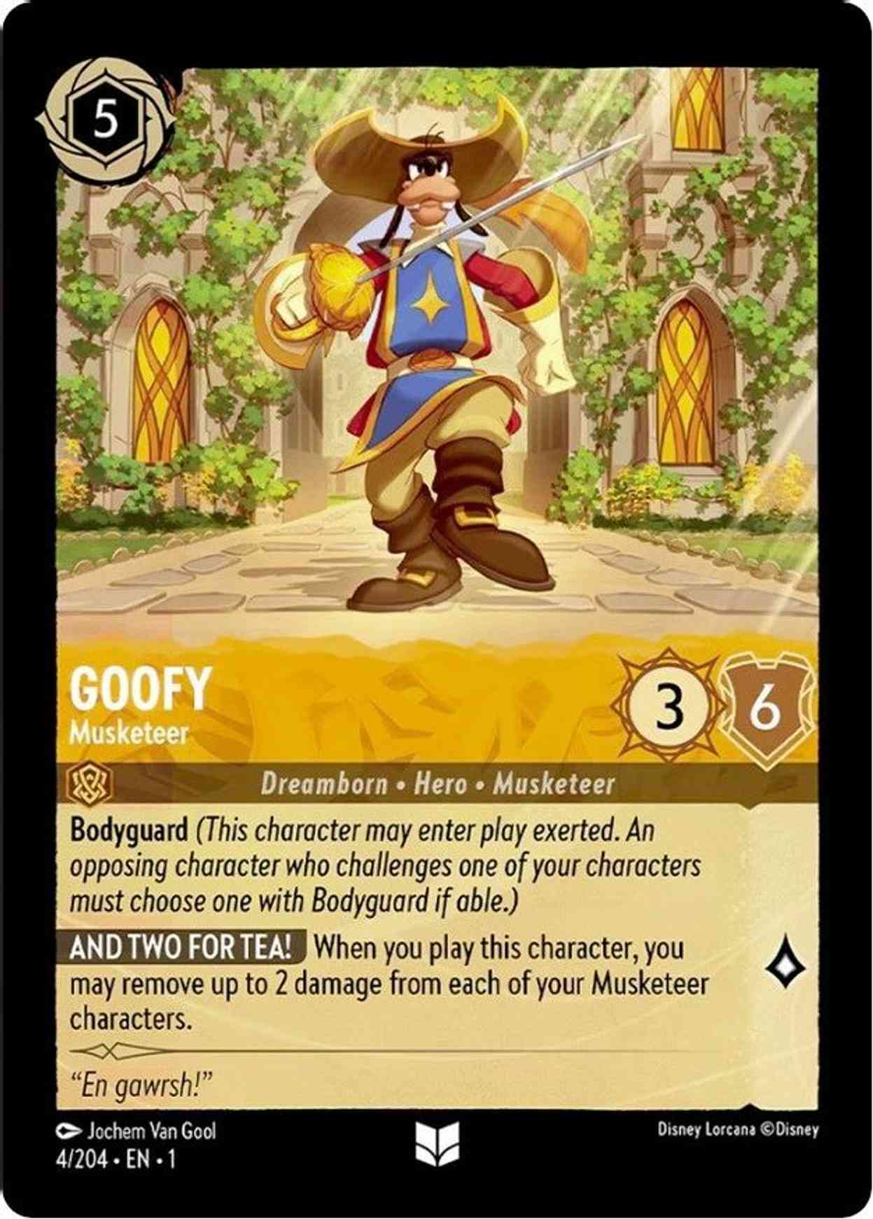 Goofy - Musketeer magic card front