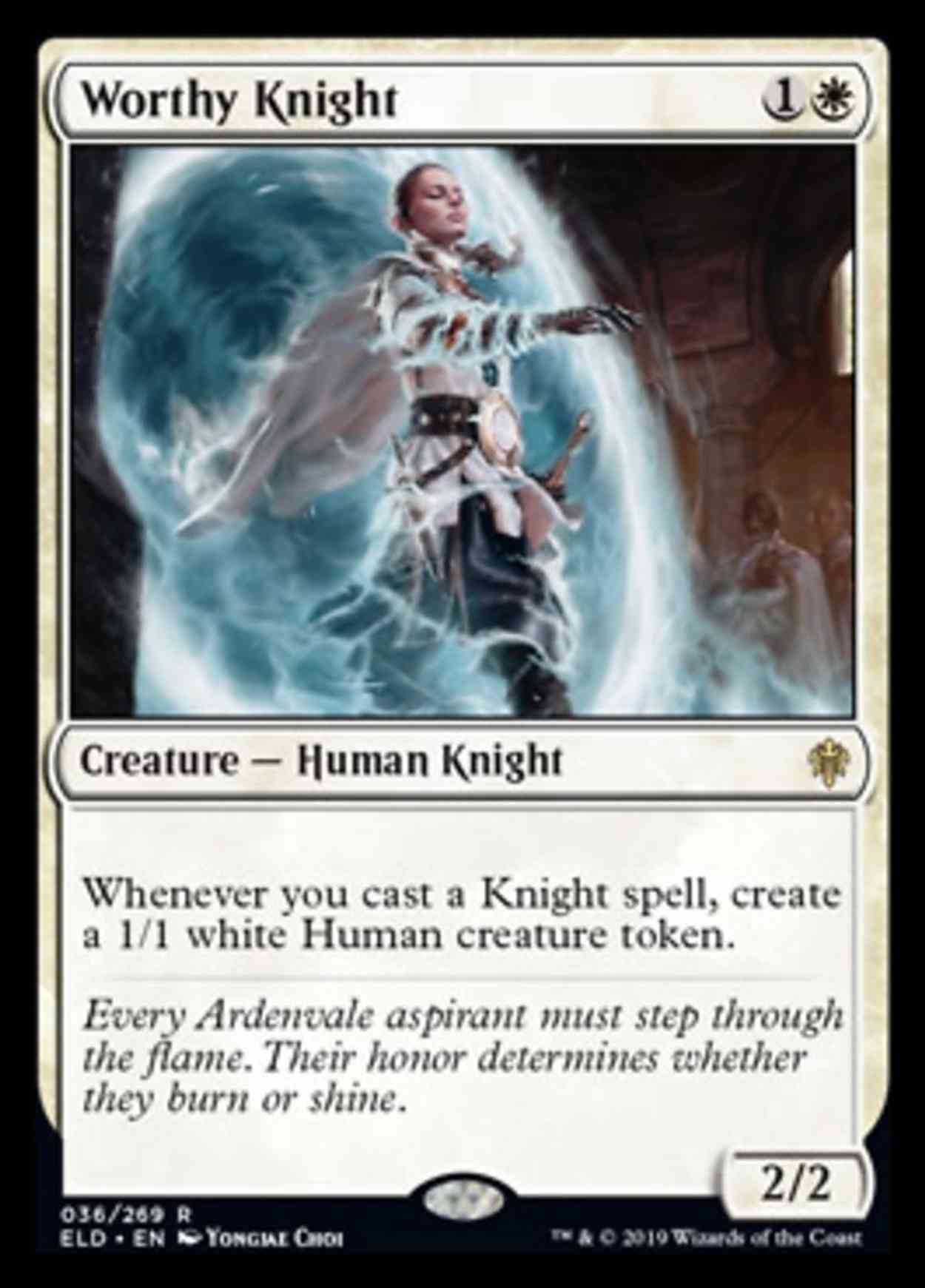 Worthy Knight magic card front