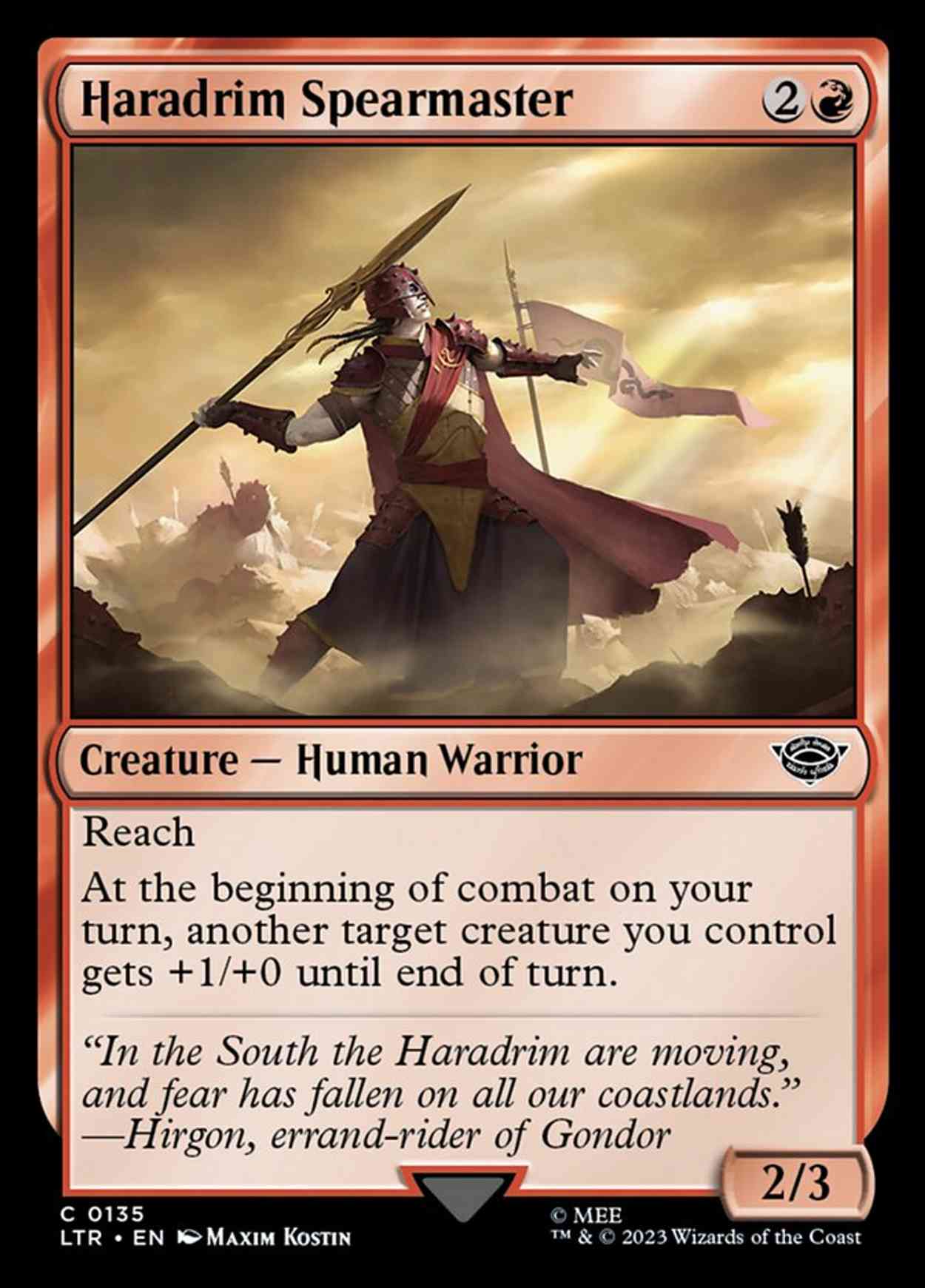 Haradrim Spearmaster magic card front