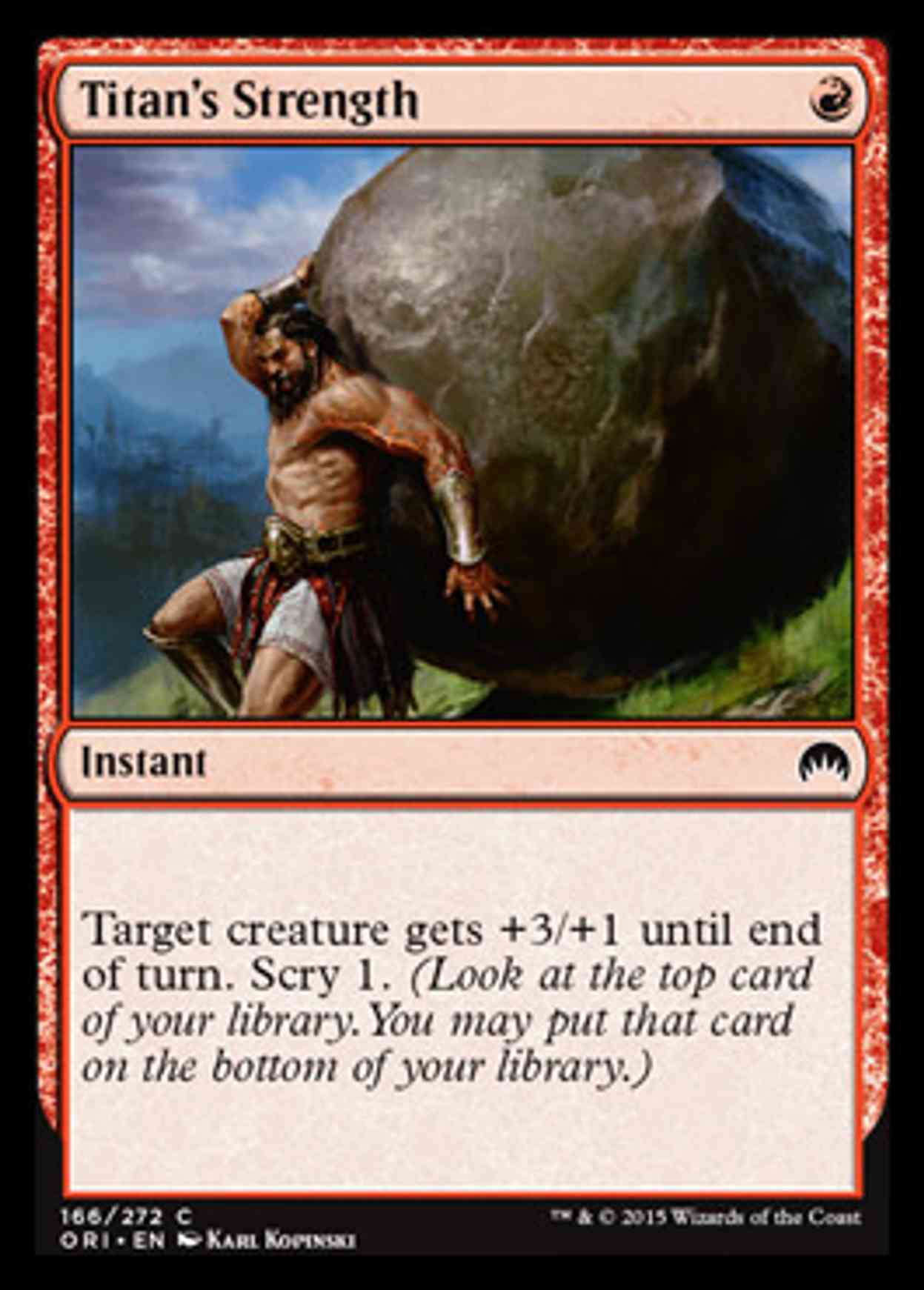 Titan's Strength magic card front