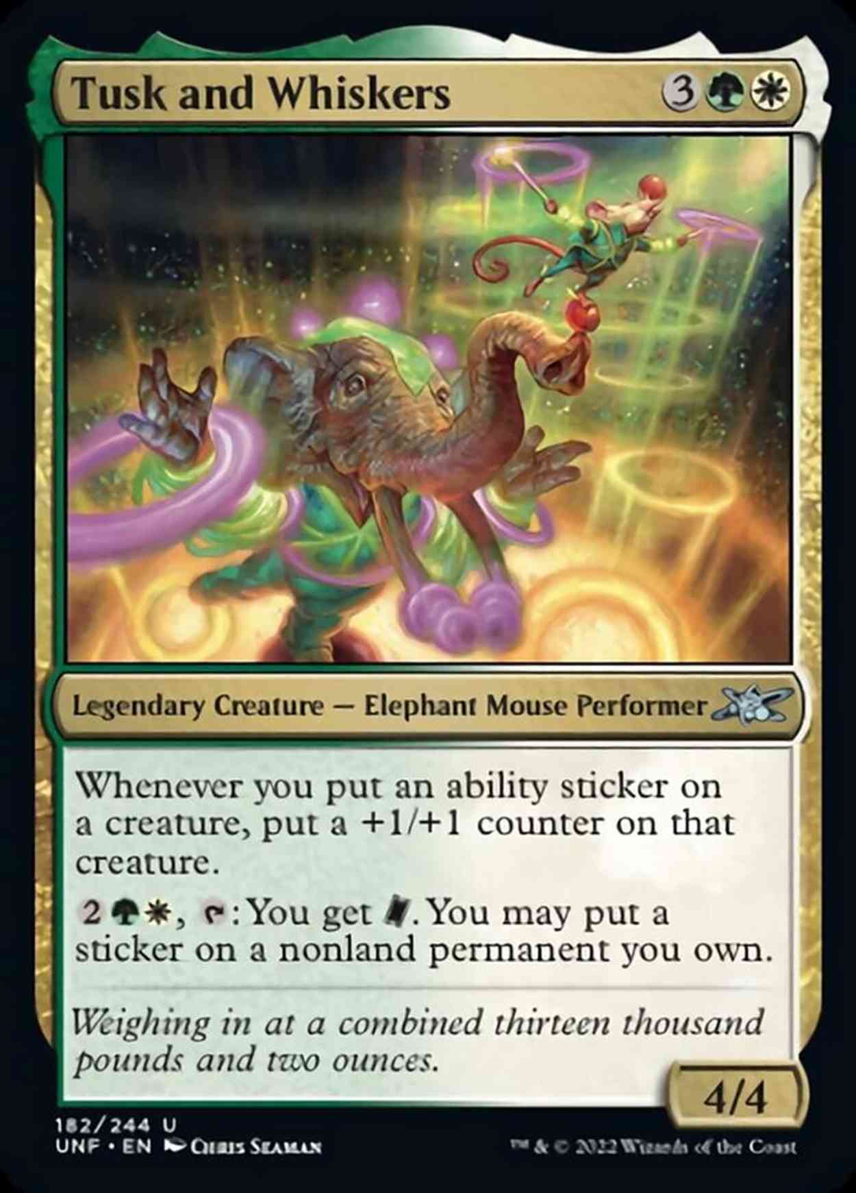 Tusk and Whiskers magic card front