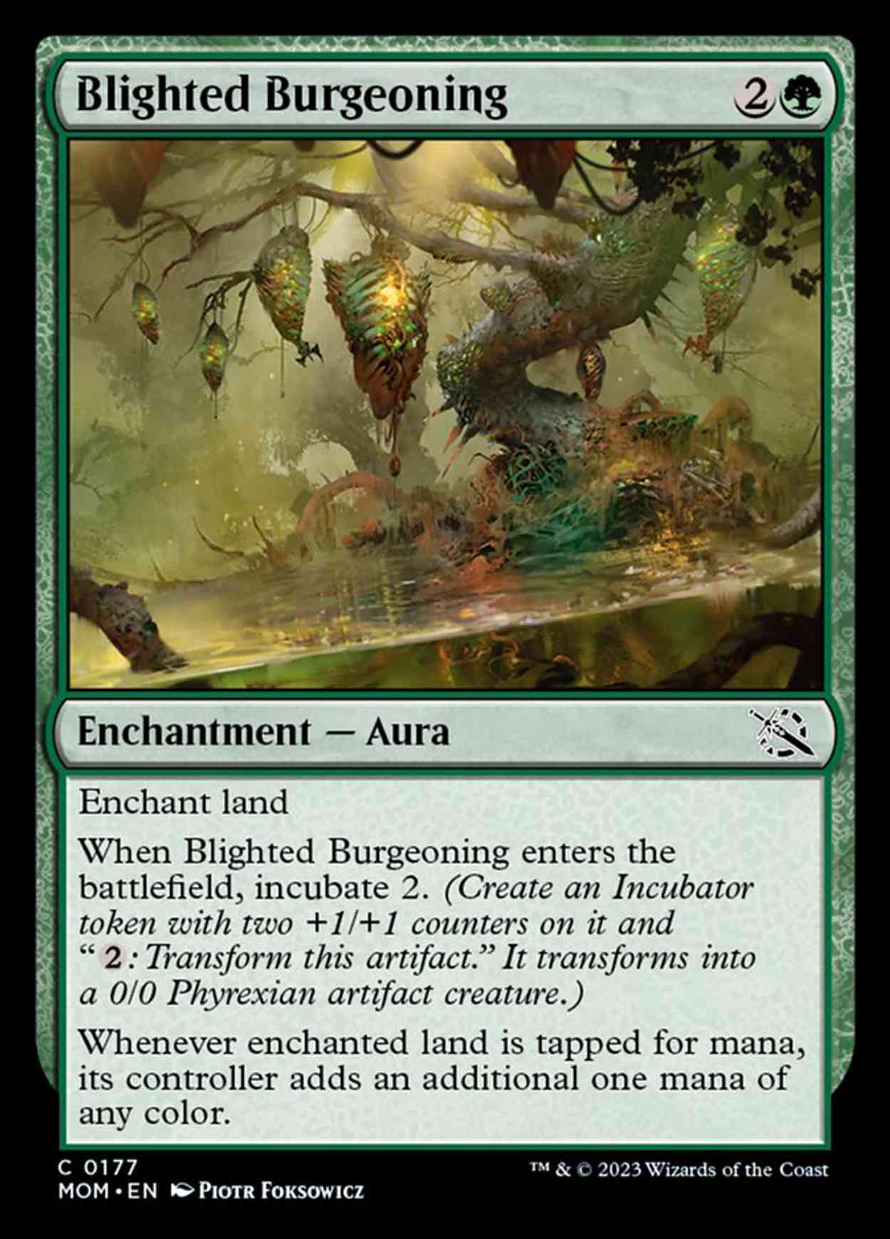 Blighted Burgeoning magic card front