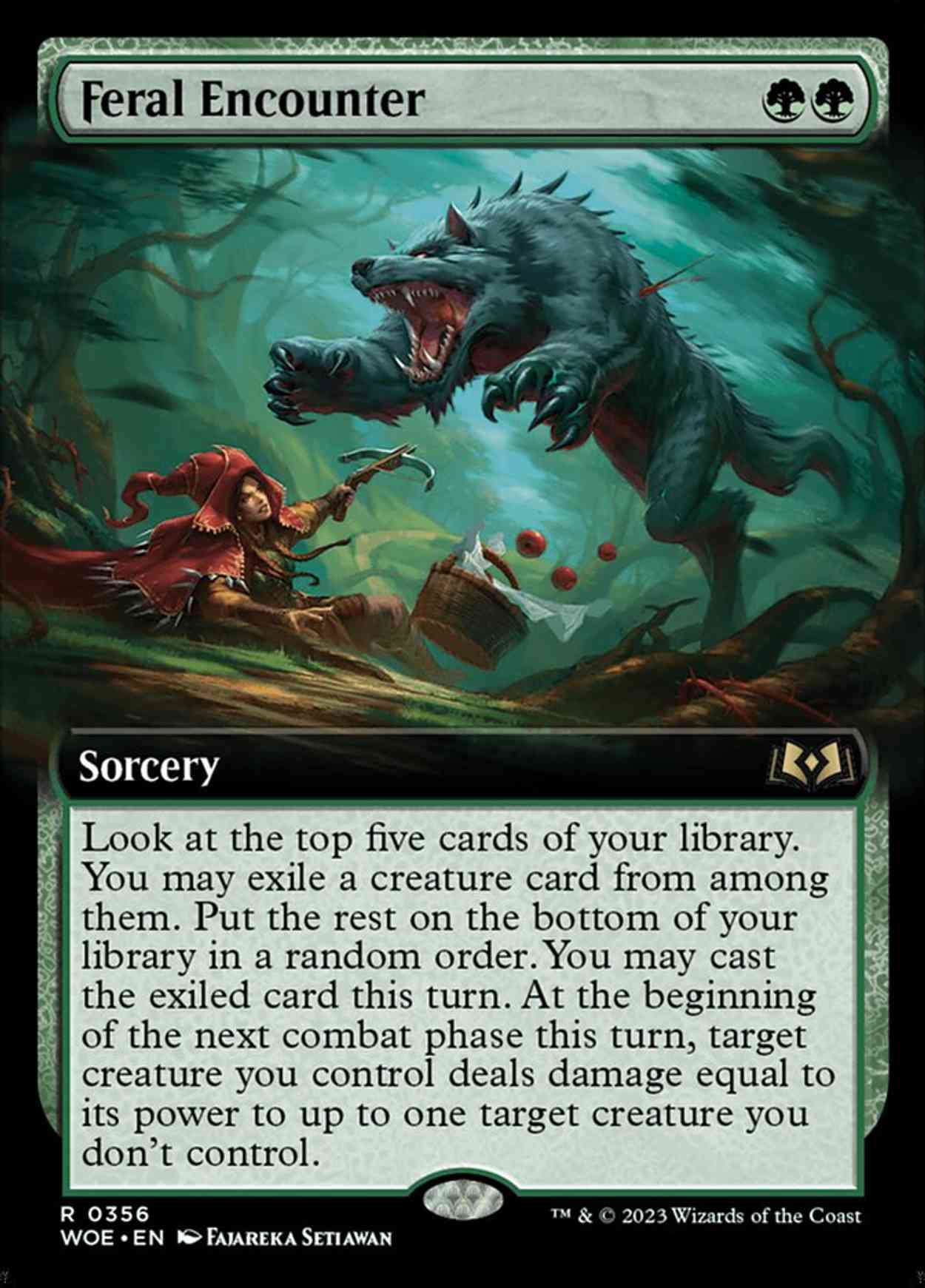 Feral Encounter (Extended Art) magic card front