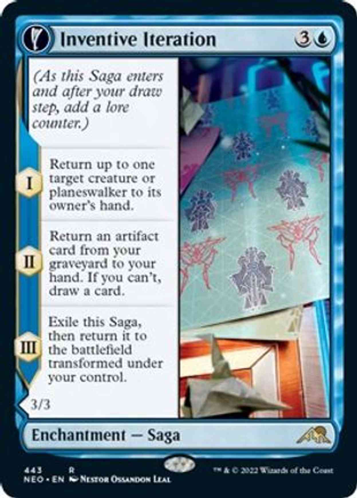 Inventive Iteration (Extended Art) magic card front