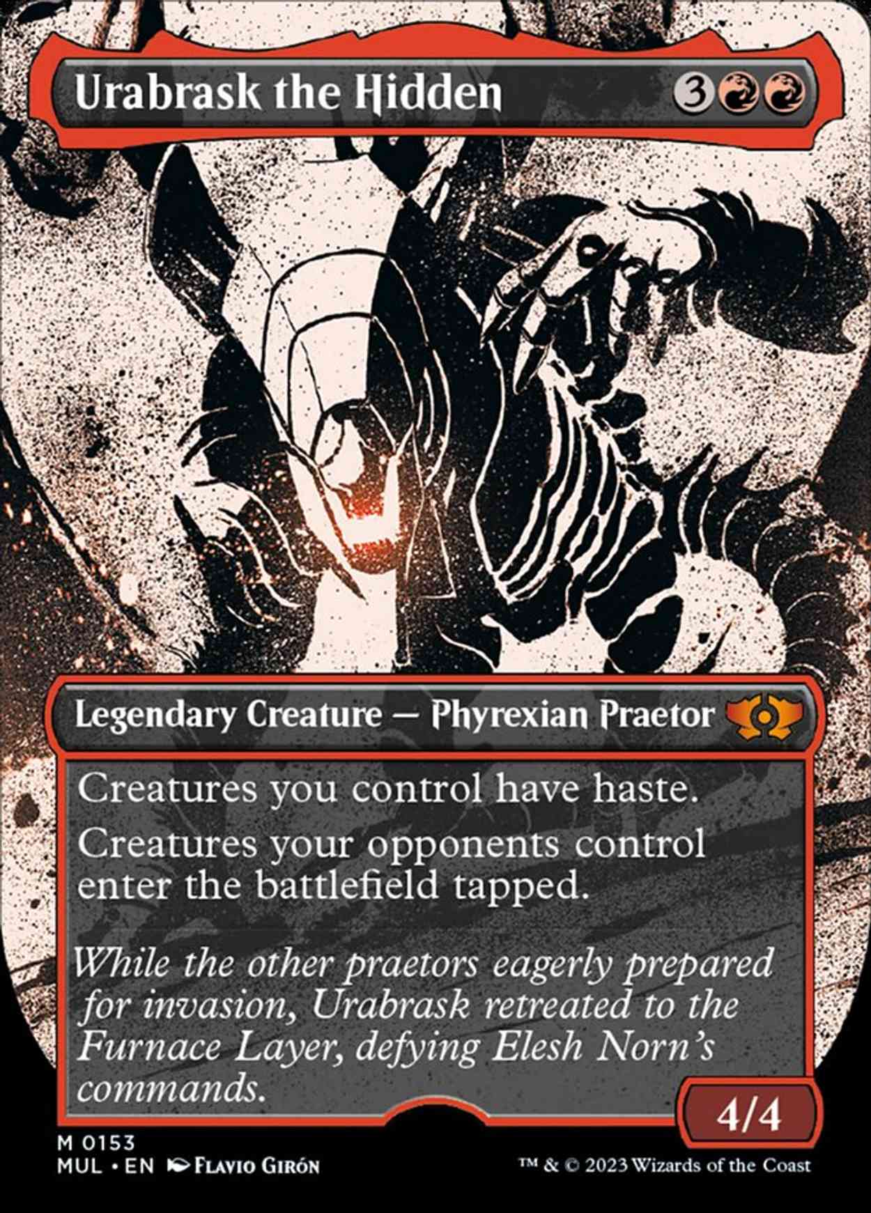 Urabrask the Hidden (Halo Foil) magic card front