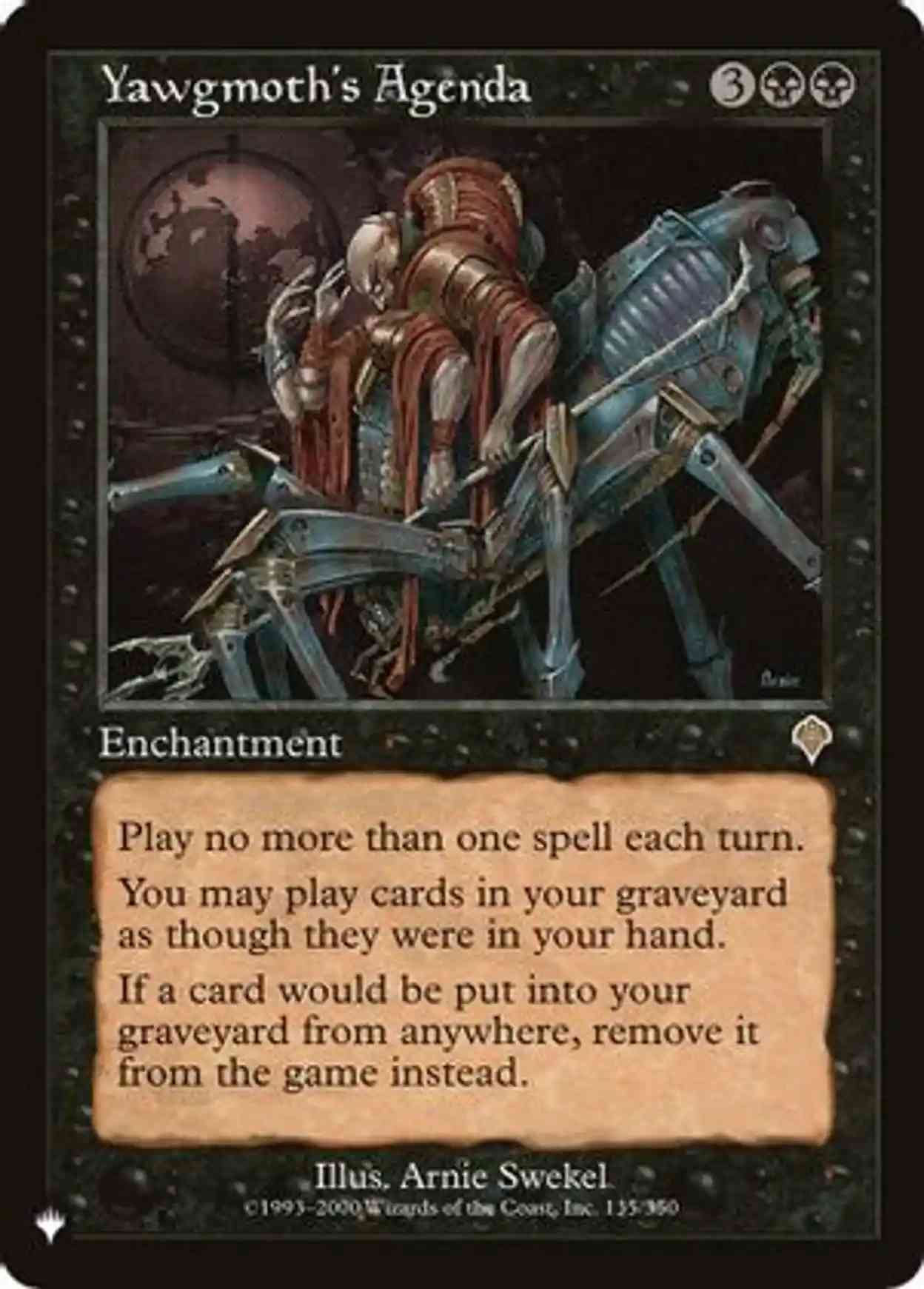 Yawgmoth's Agenda Price from mtg The List