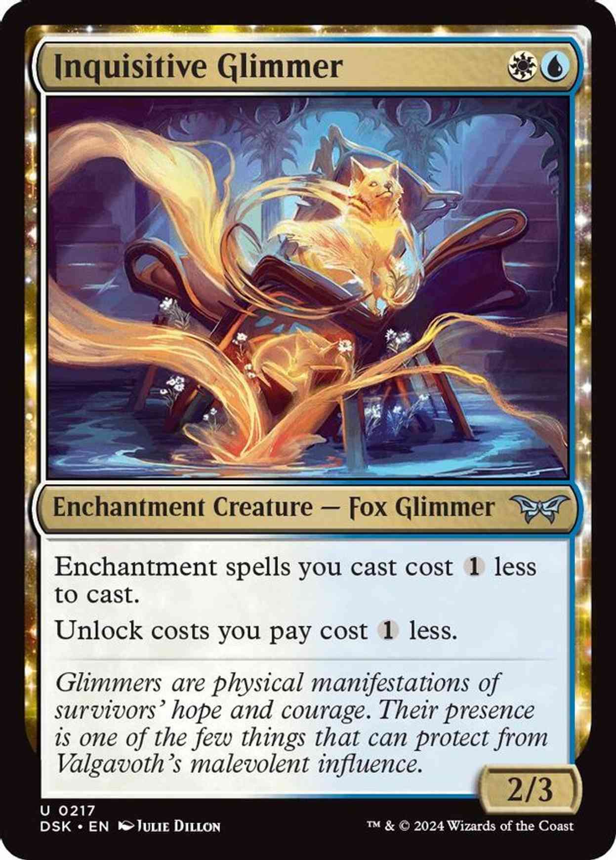 Inquisitive Glimmer magic card front