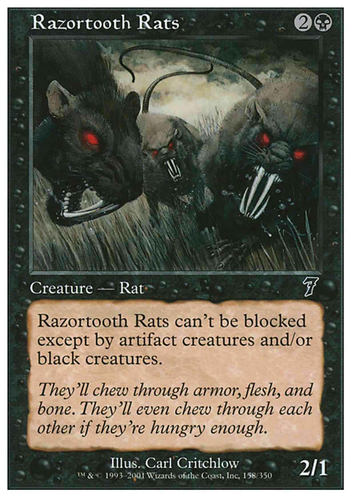 Razortooth Rats magic card front