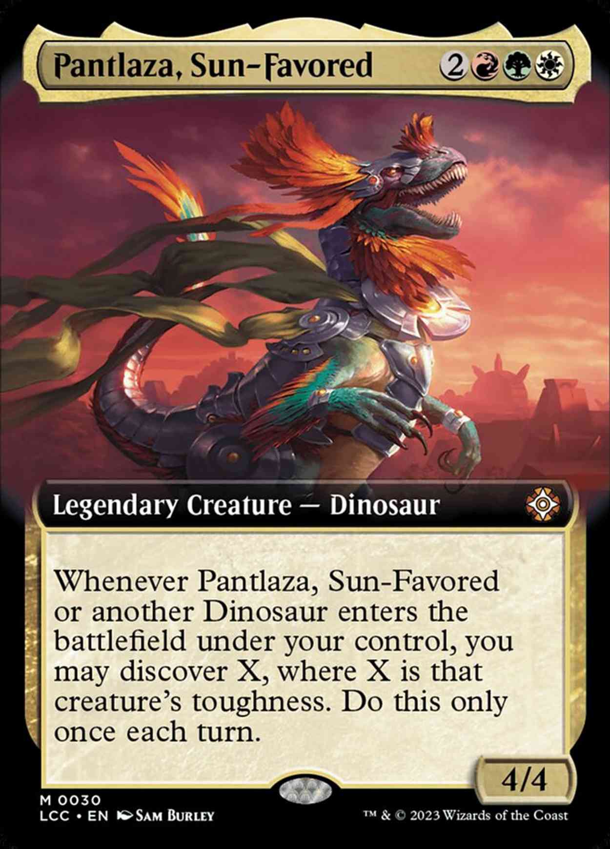 Pantlaza, Sun-Favored (Extended Art) magic card front