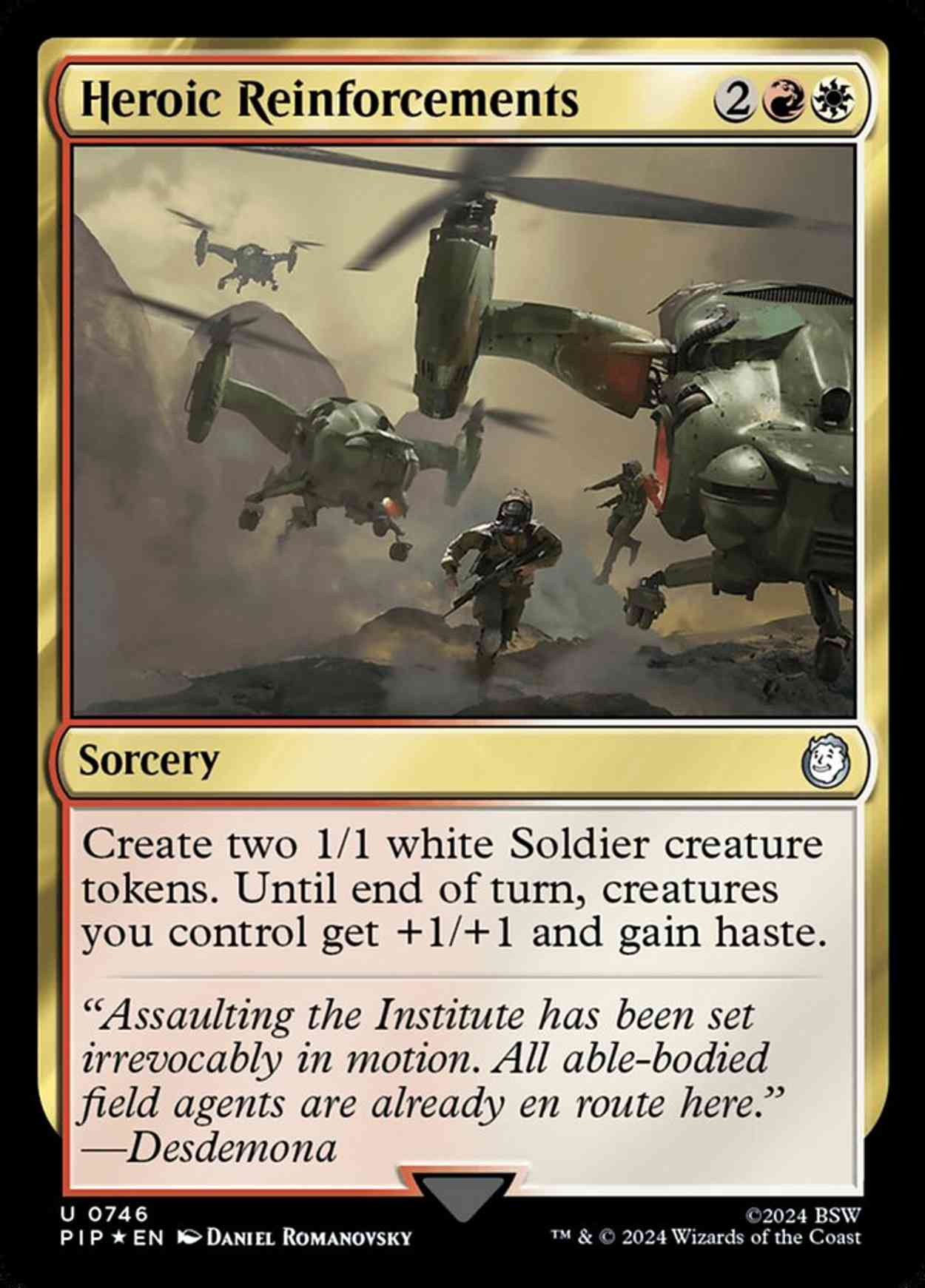 Heroic Reinforcements (Surge Foil) magic card front