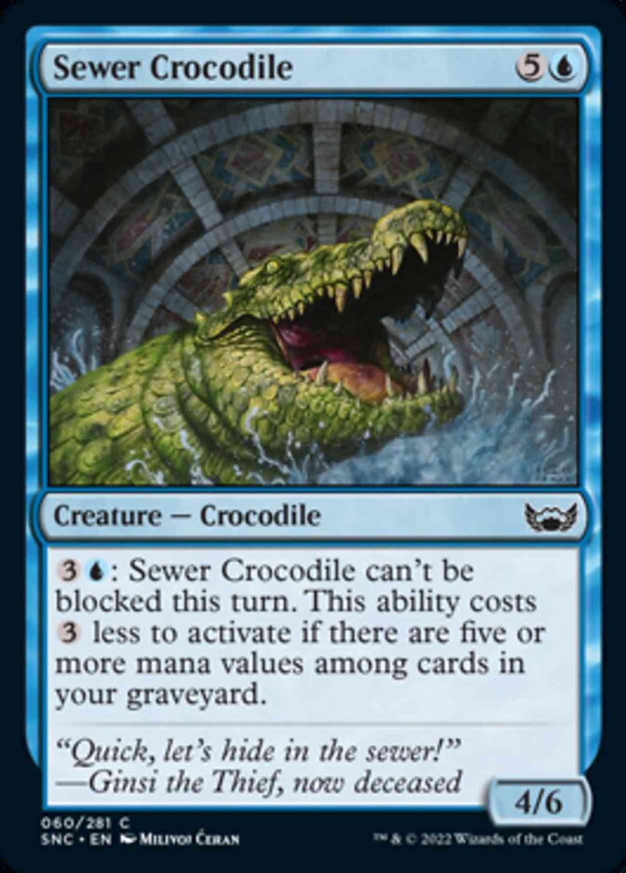 Sewer Crocodile magic card front