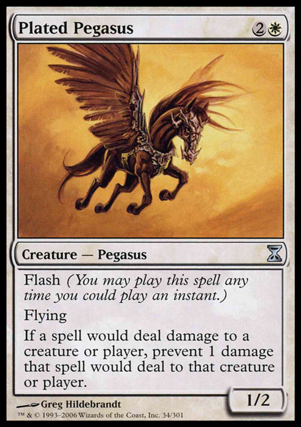 Plated Pegasus magic card front