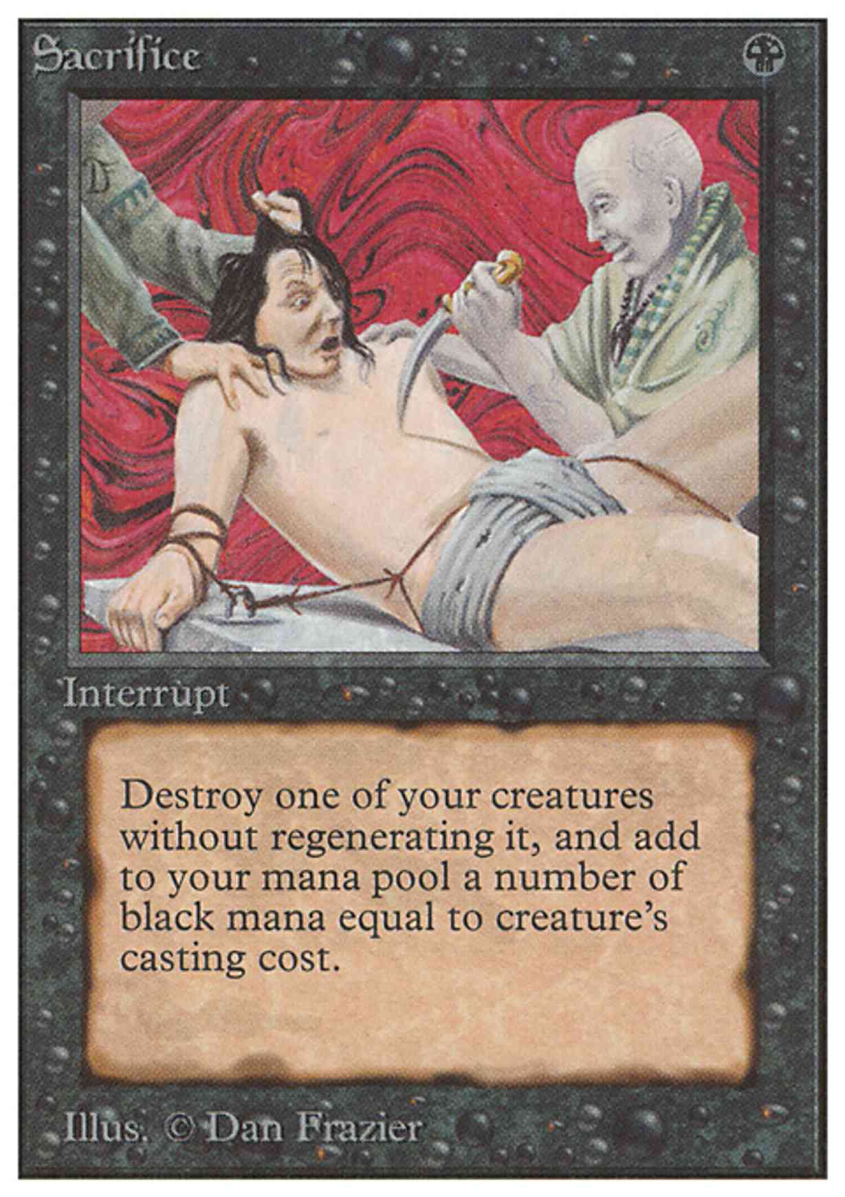 Sacrifice magic card front