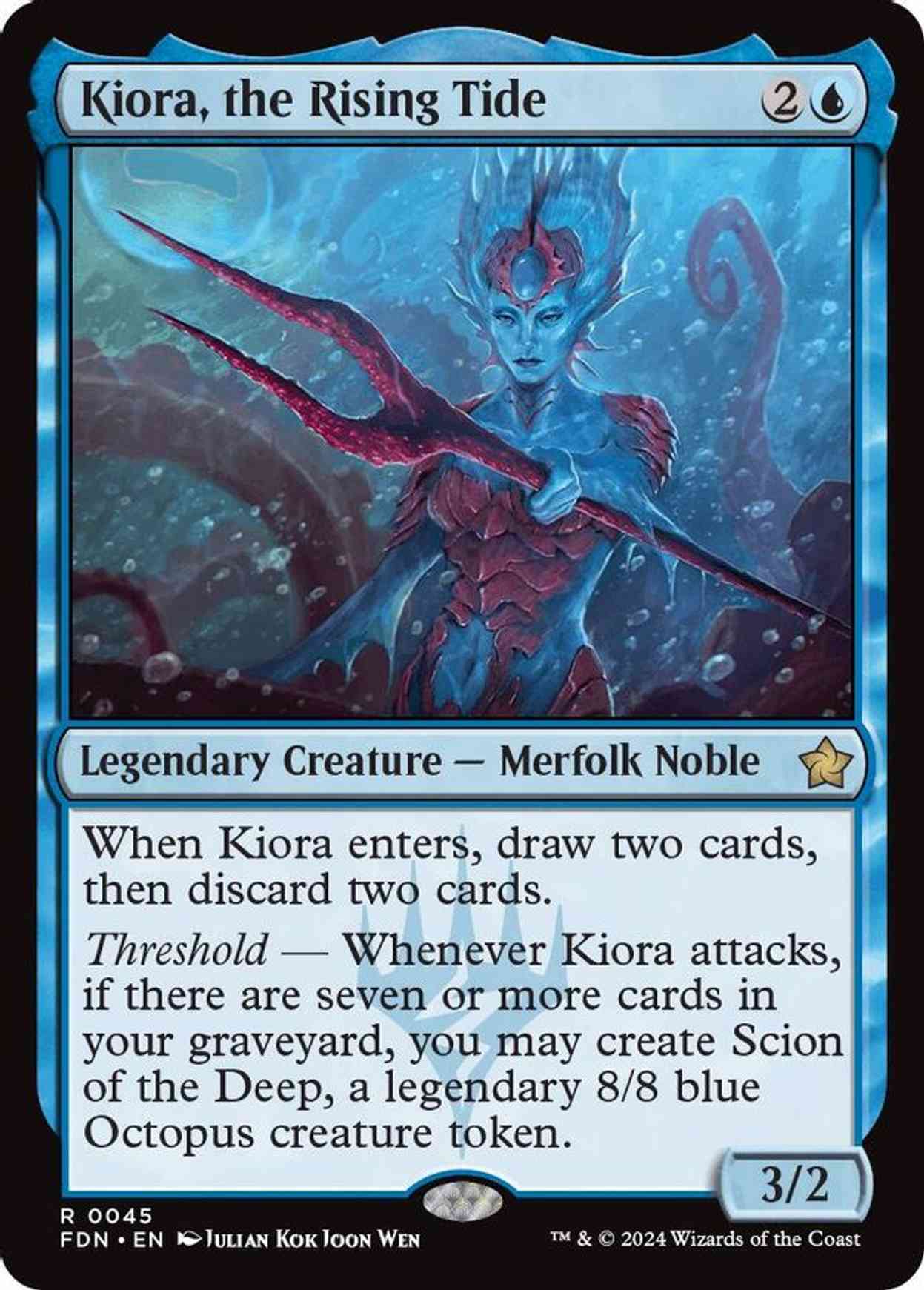 Kiora, the Rising Tide magic card front