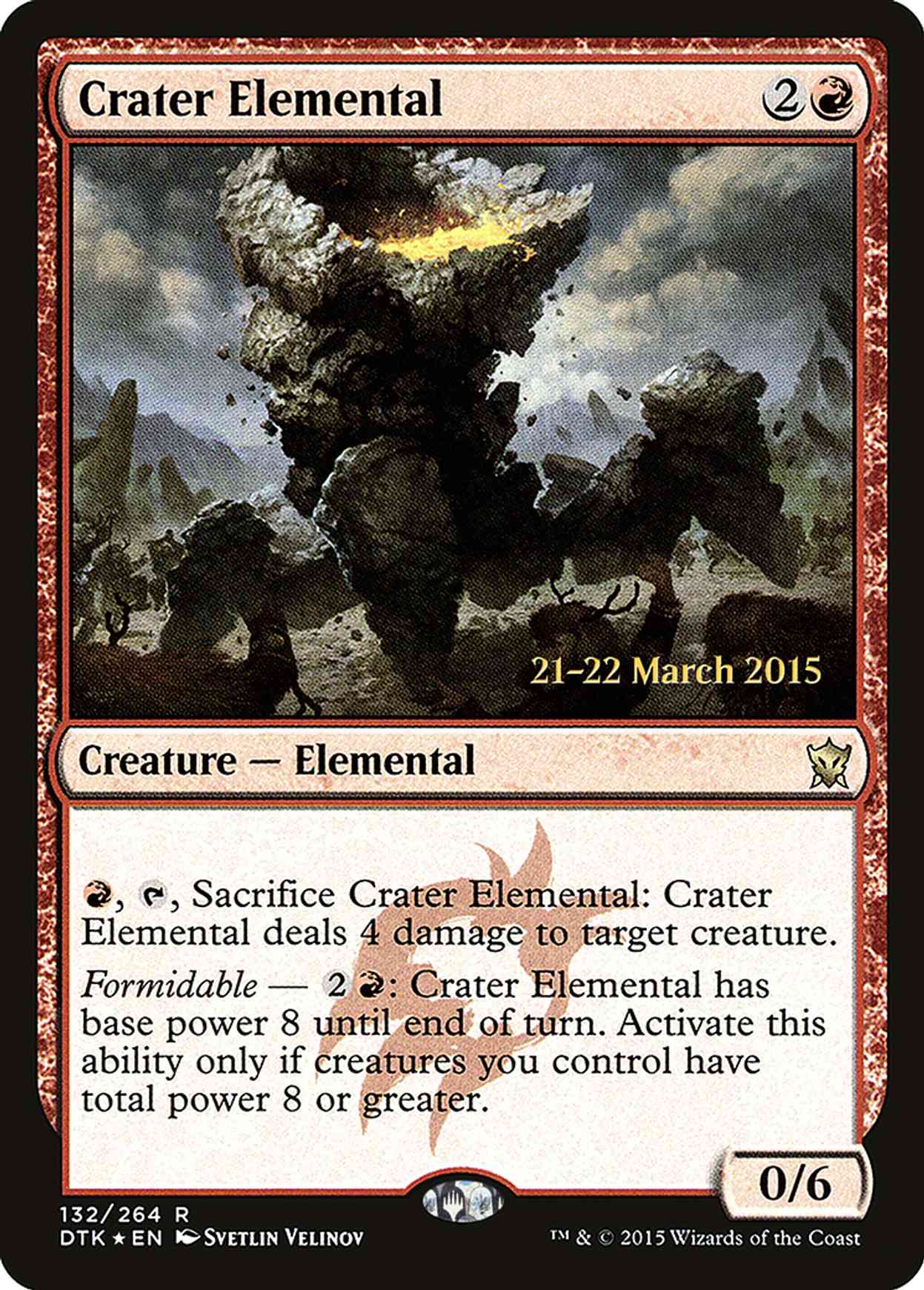 Crater Elemental magic card front