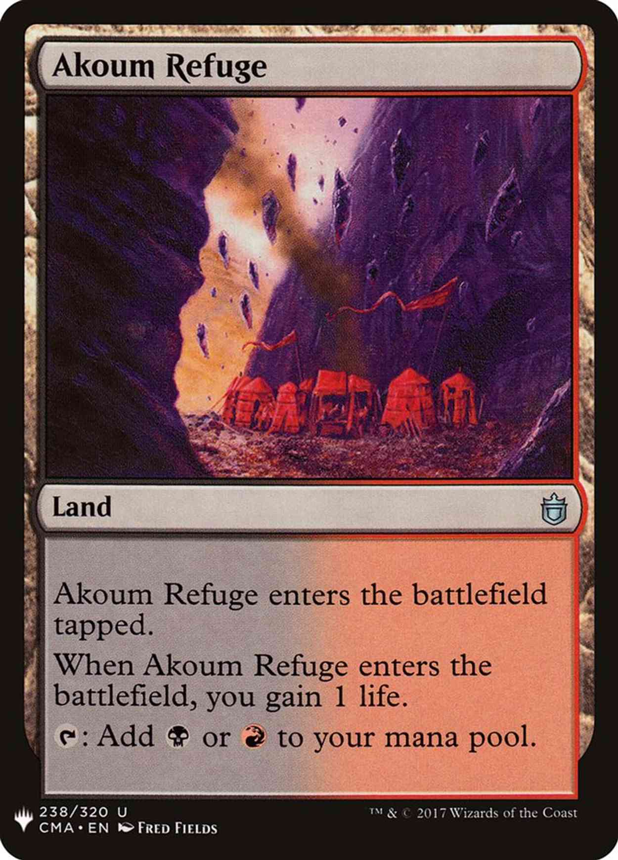 Akoum Refuge magic card front