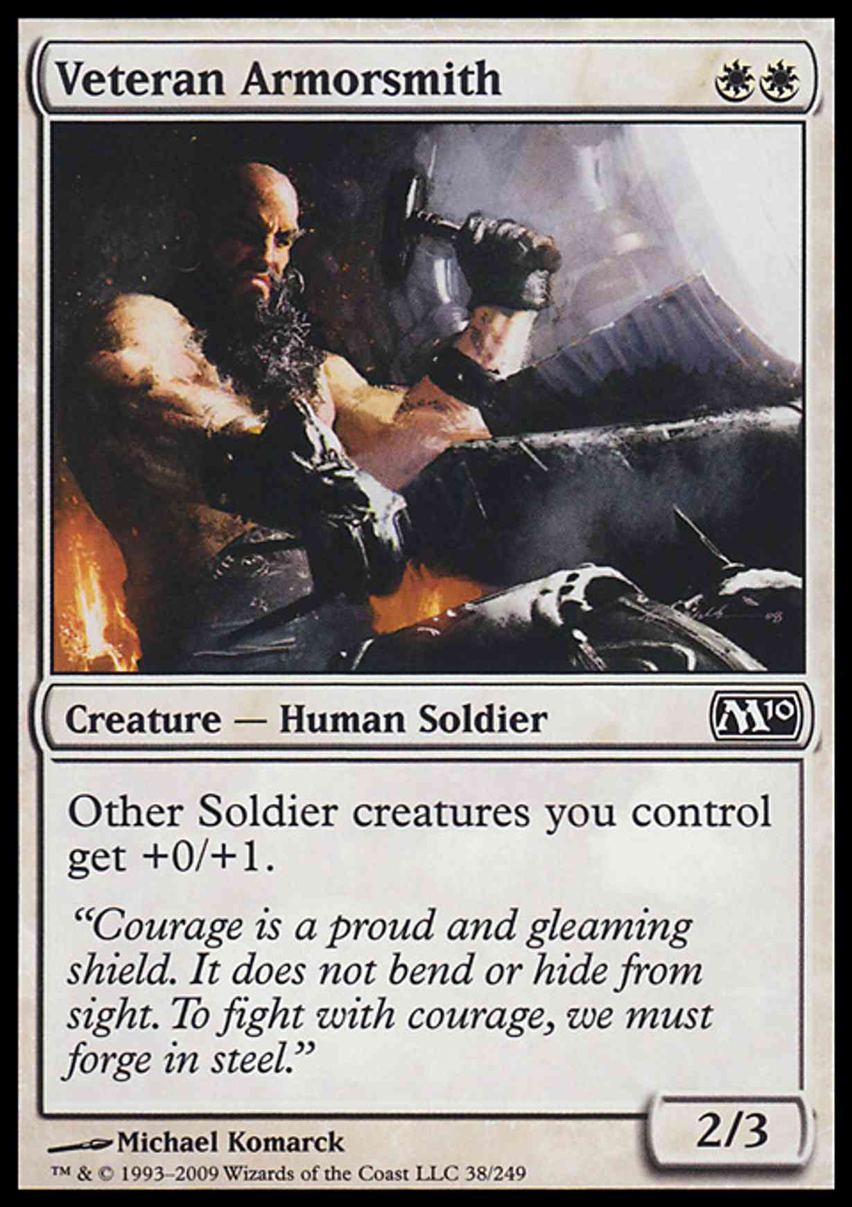 Veteran Armorsmith magic card front