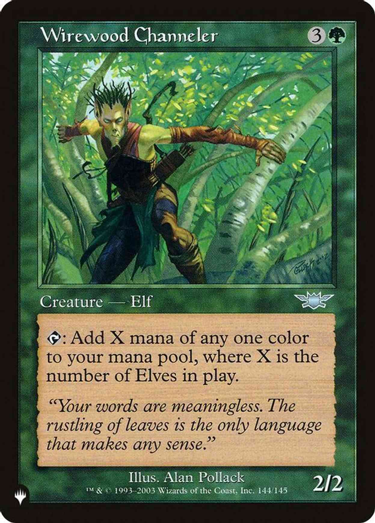 Wirewood Channeler magic card front