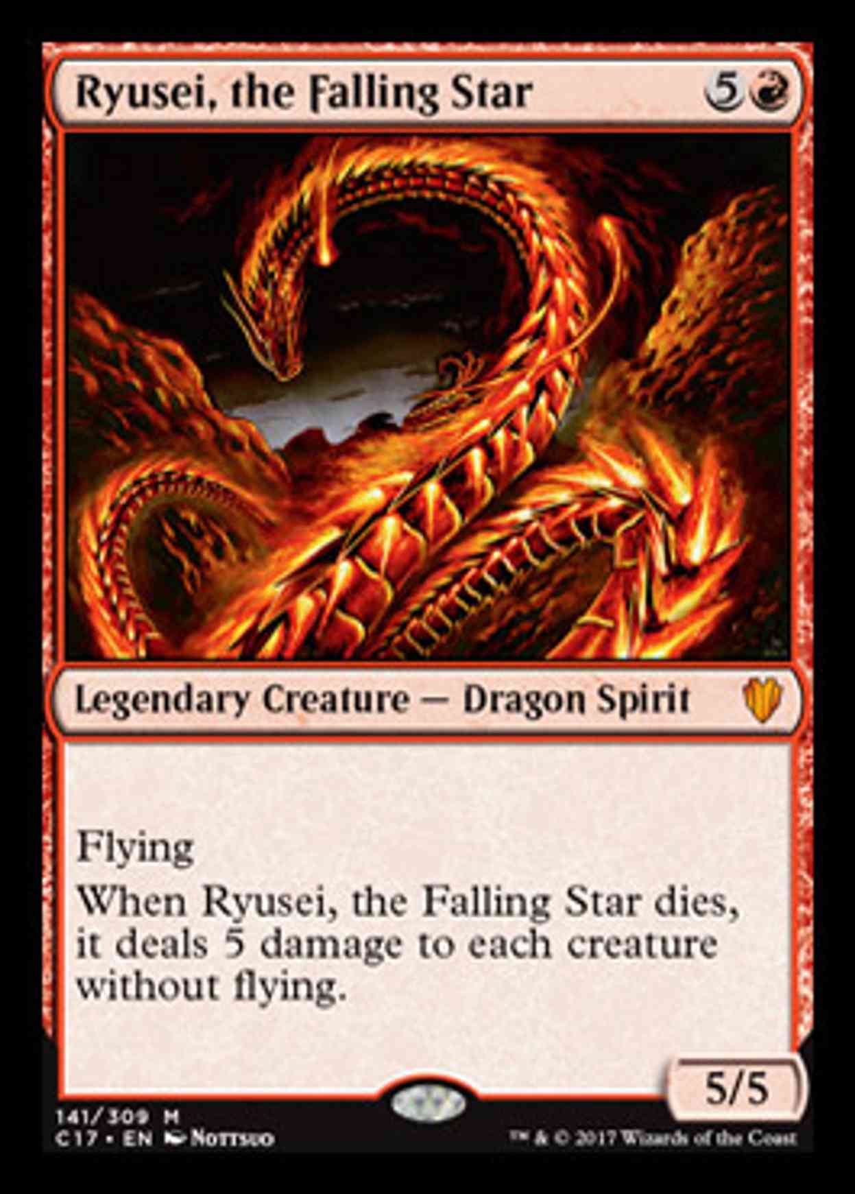 Ryusei, the Falling Star magic card front