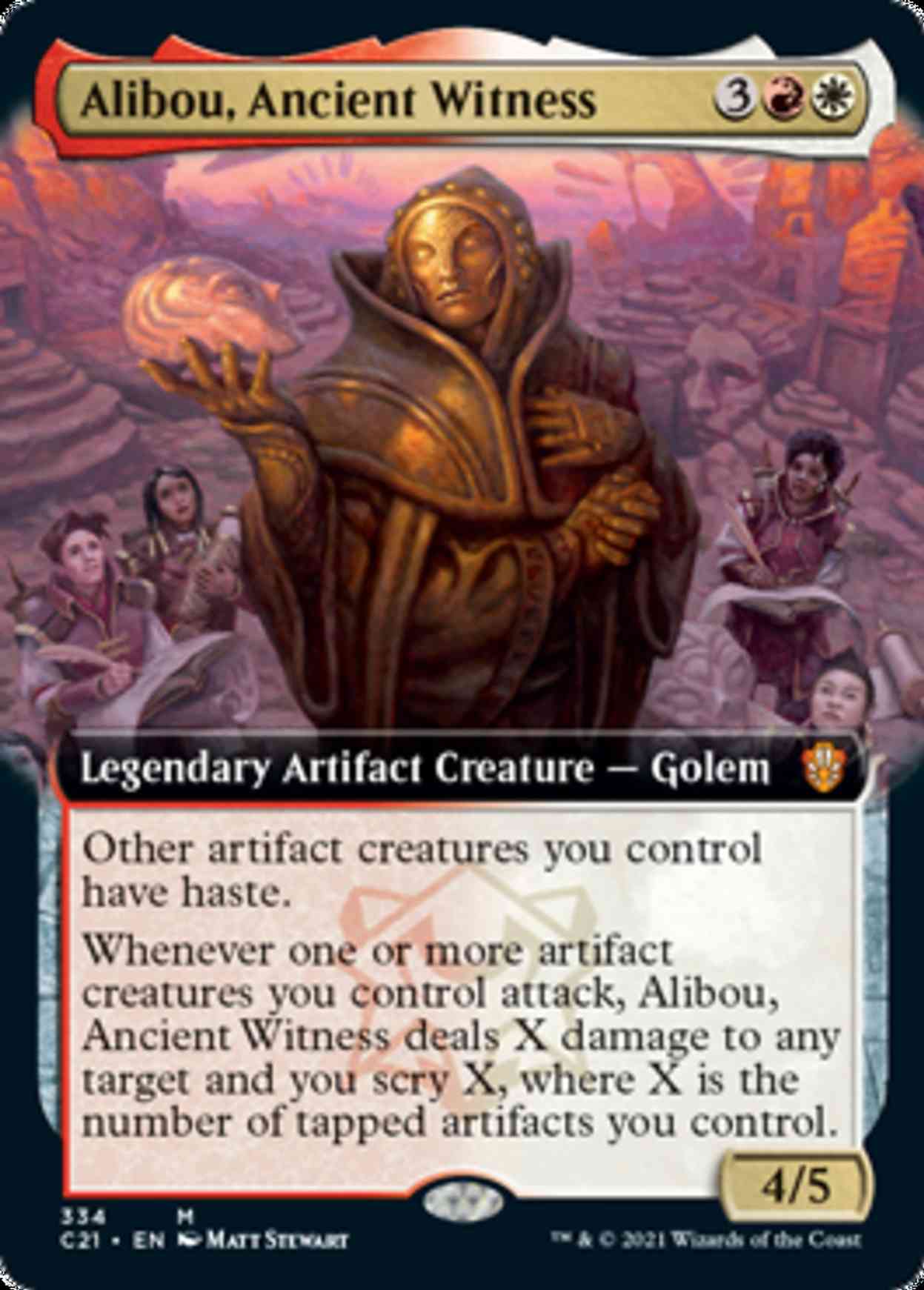 Alibou, Ancient Witness (Extended Art) magic card front