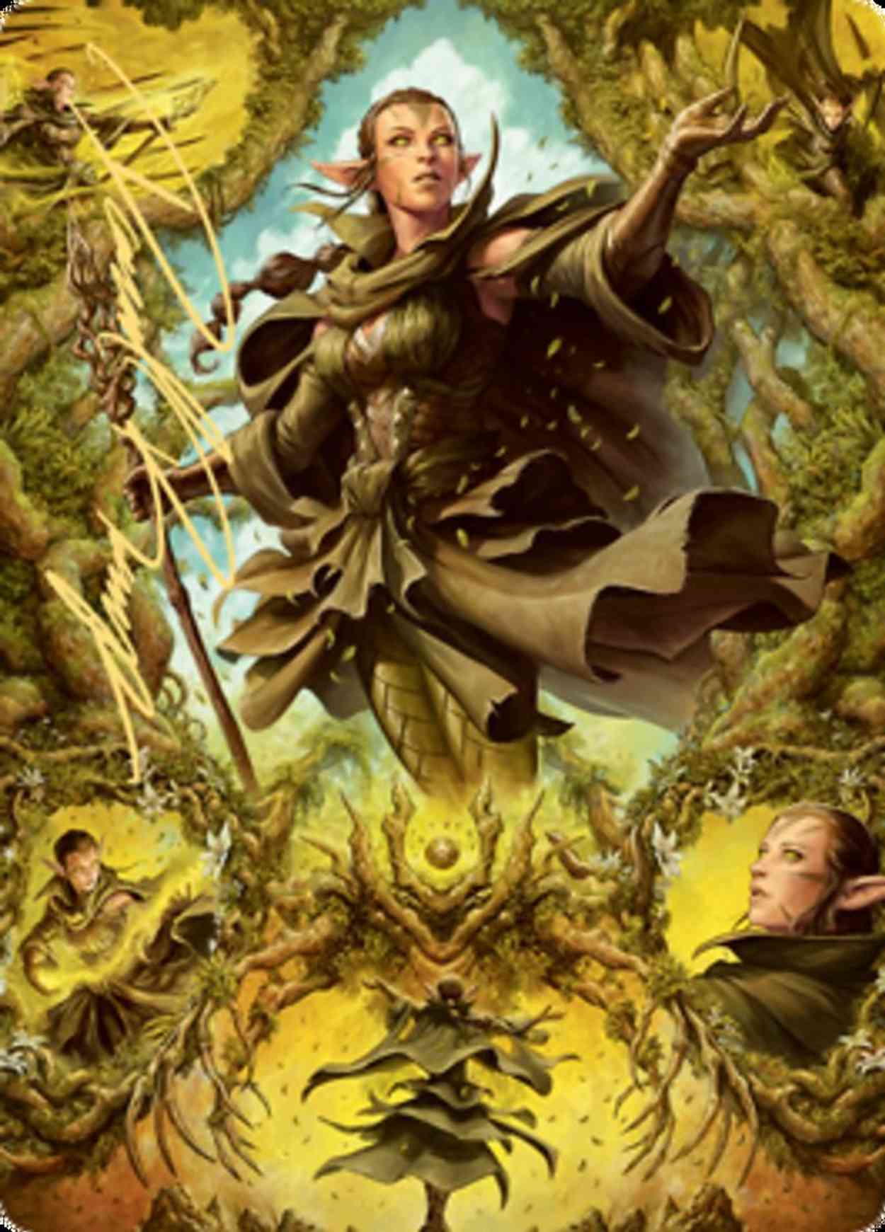 Nissa of Shadowed Boughs Art Card (6/81) magic card front