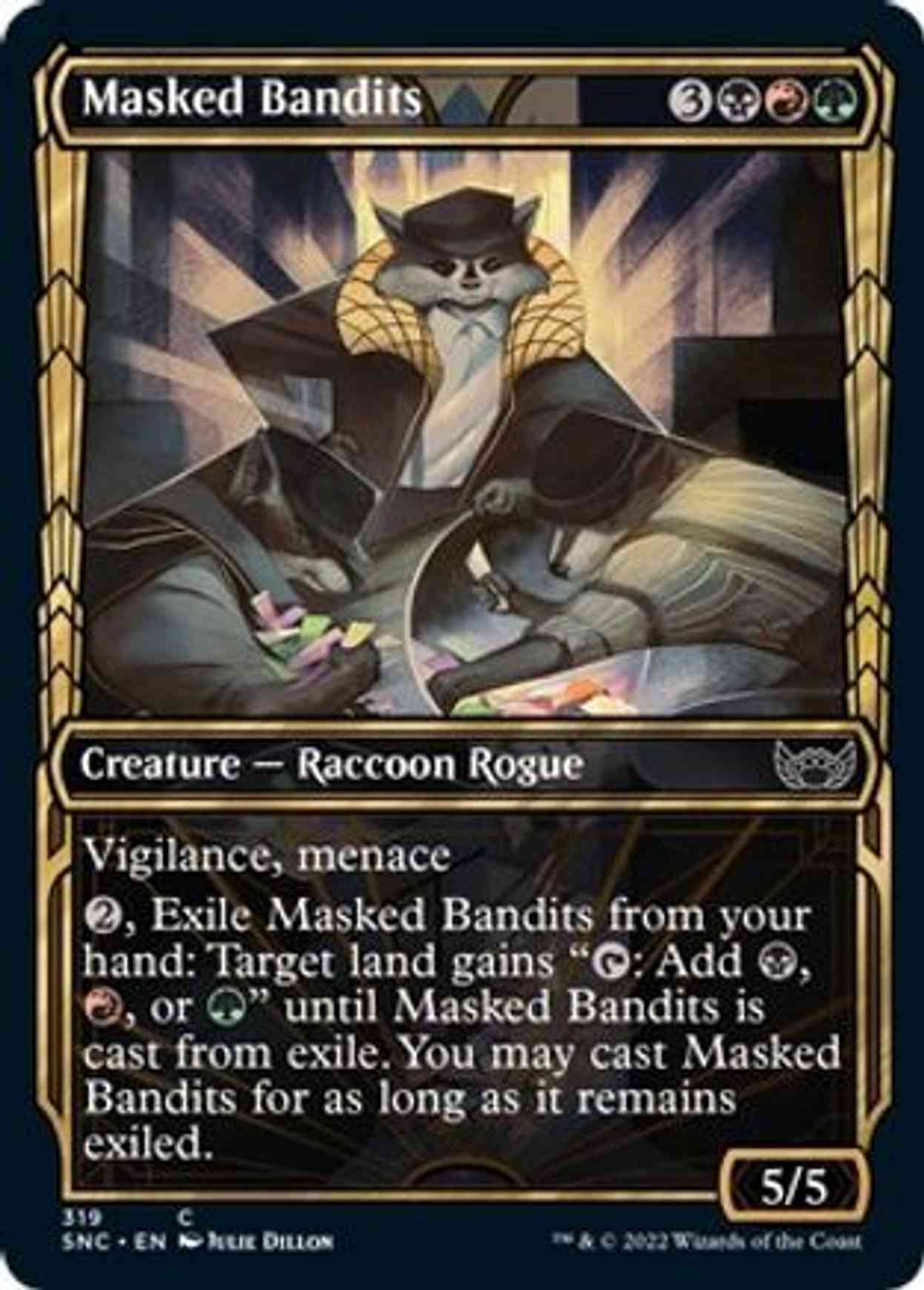 Masked Bandits (Showcase) magic card front