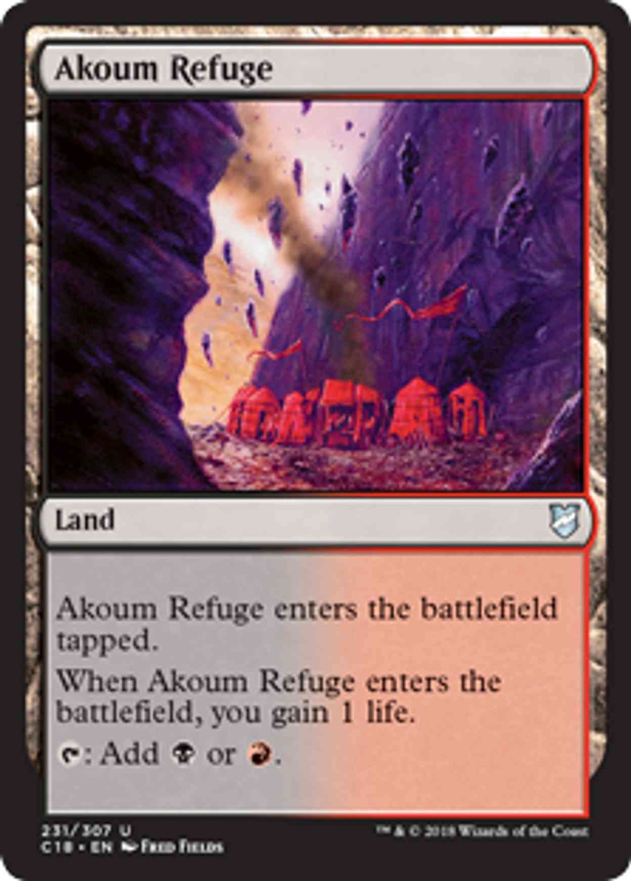 Akoum Refuge magic card front