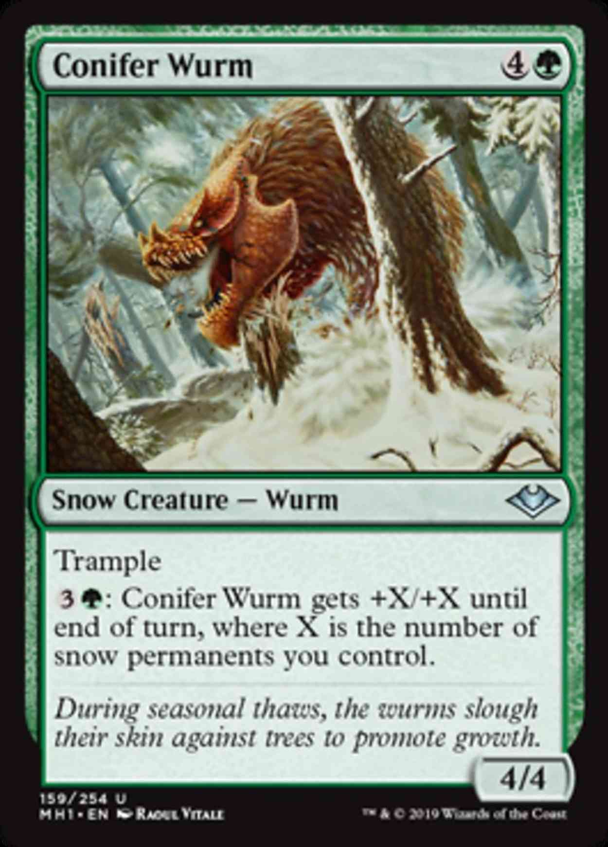 Conifer Wurm magic card front