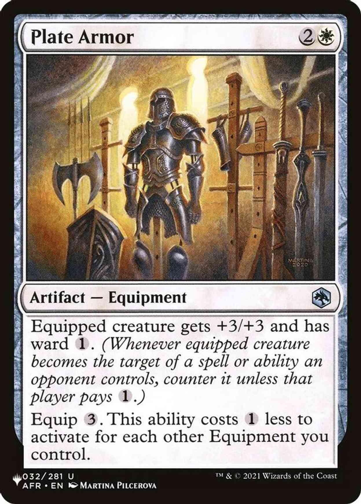 Plate Armor magic card front