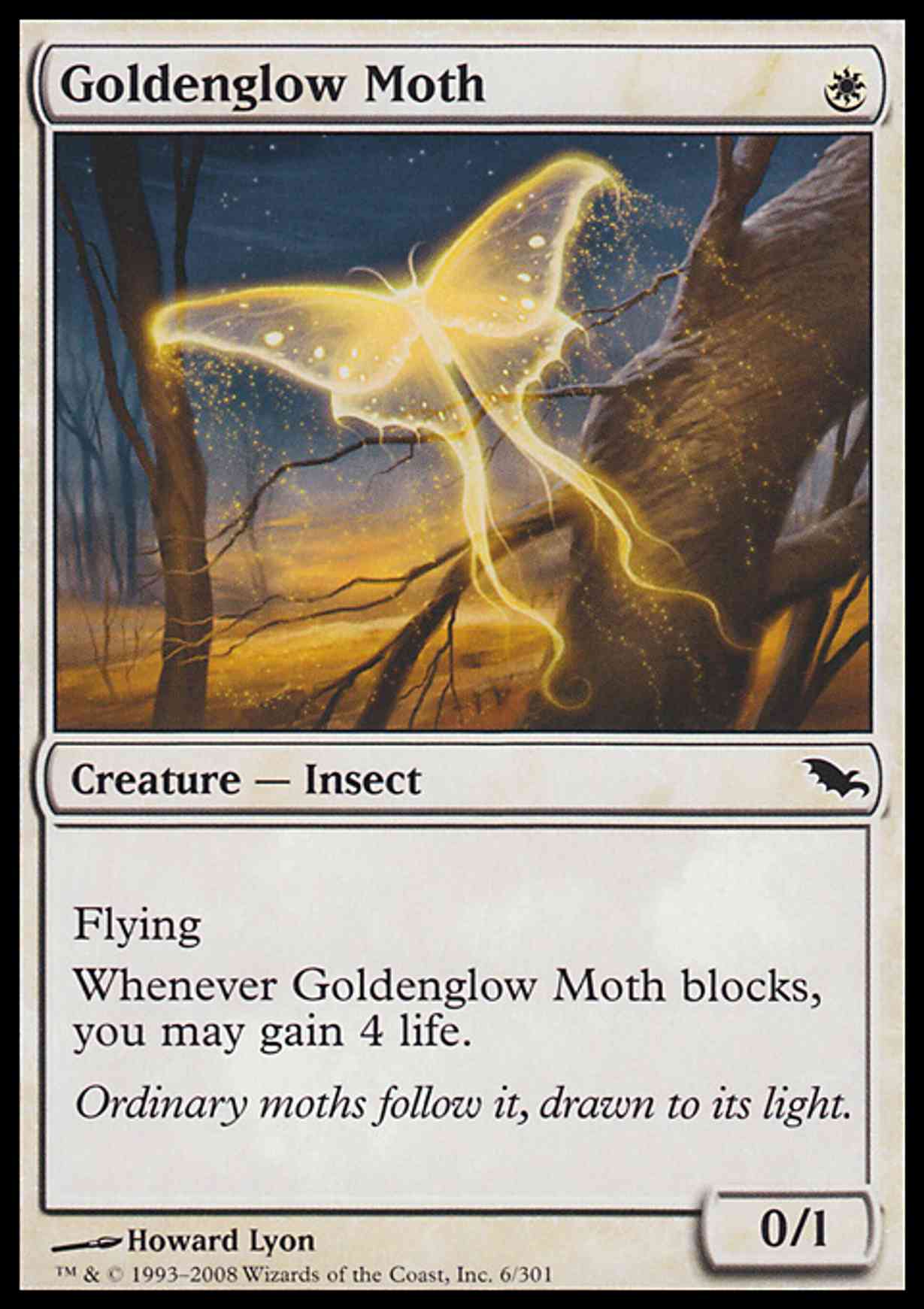 Goldenglow Moth magic card front